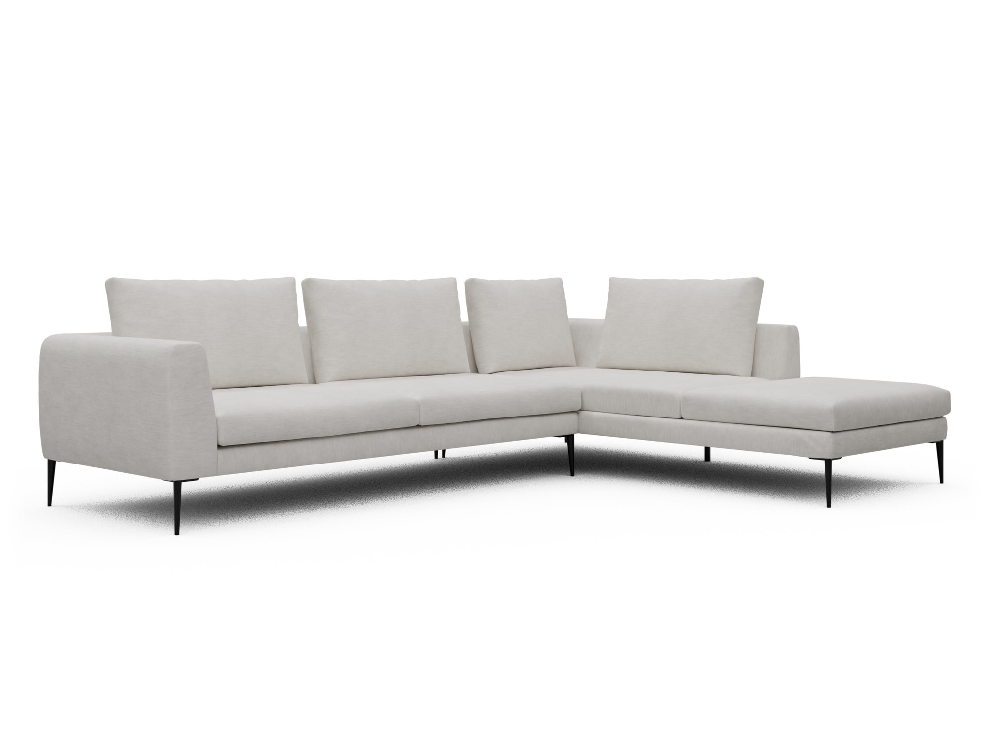Skandi Home Ecksofa Paul Relax-Ecke rechts mit 3-Sitzer Vivus-Dusty-Off-White moebelfaktor
