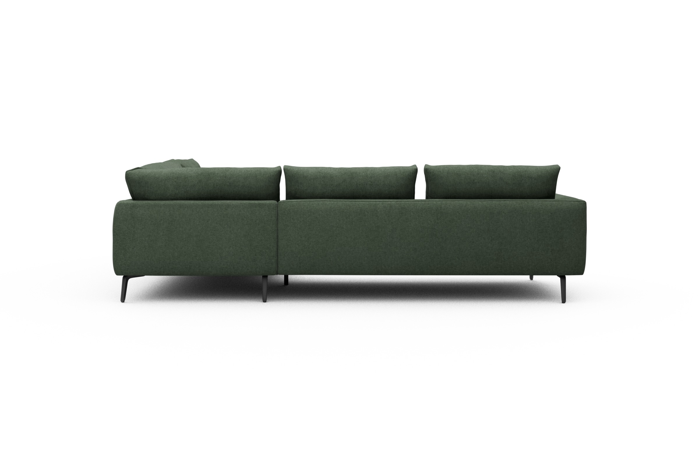 Ecksofa Karl Relax-Ecke rechts mit 2,5-Sitzer Casone-Forest-Green