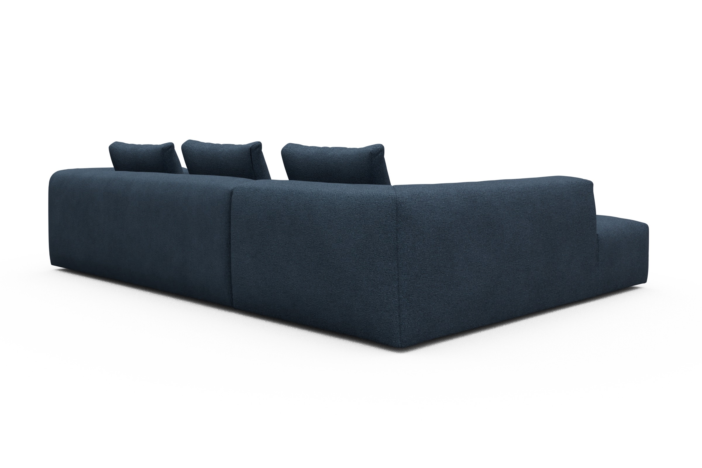 Ecksofa Fred Relax-Ecke links mit 2,5-Sitzer Boucle-Blue