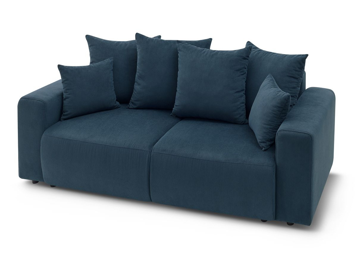 Bobochic Envy Sofa 2-Sitzer Cordsamt Dunkelblau