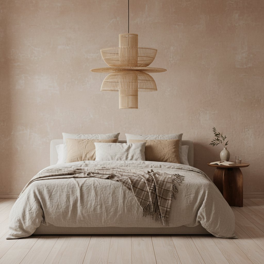 Raw Materials Pendelleuchte Rattan asymmetrisch
