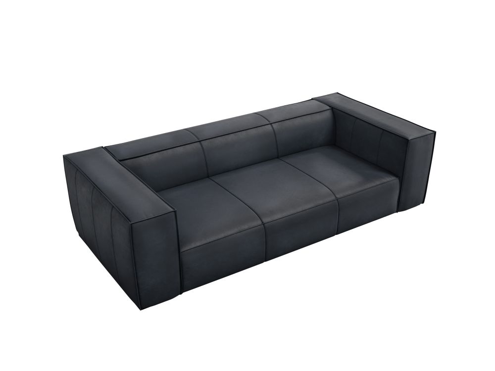 Cosmopolitan Design Sofa Turin 3-Sitzer Leder Granada Blau