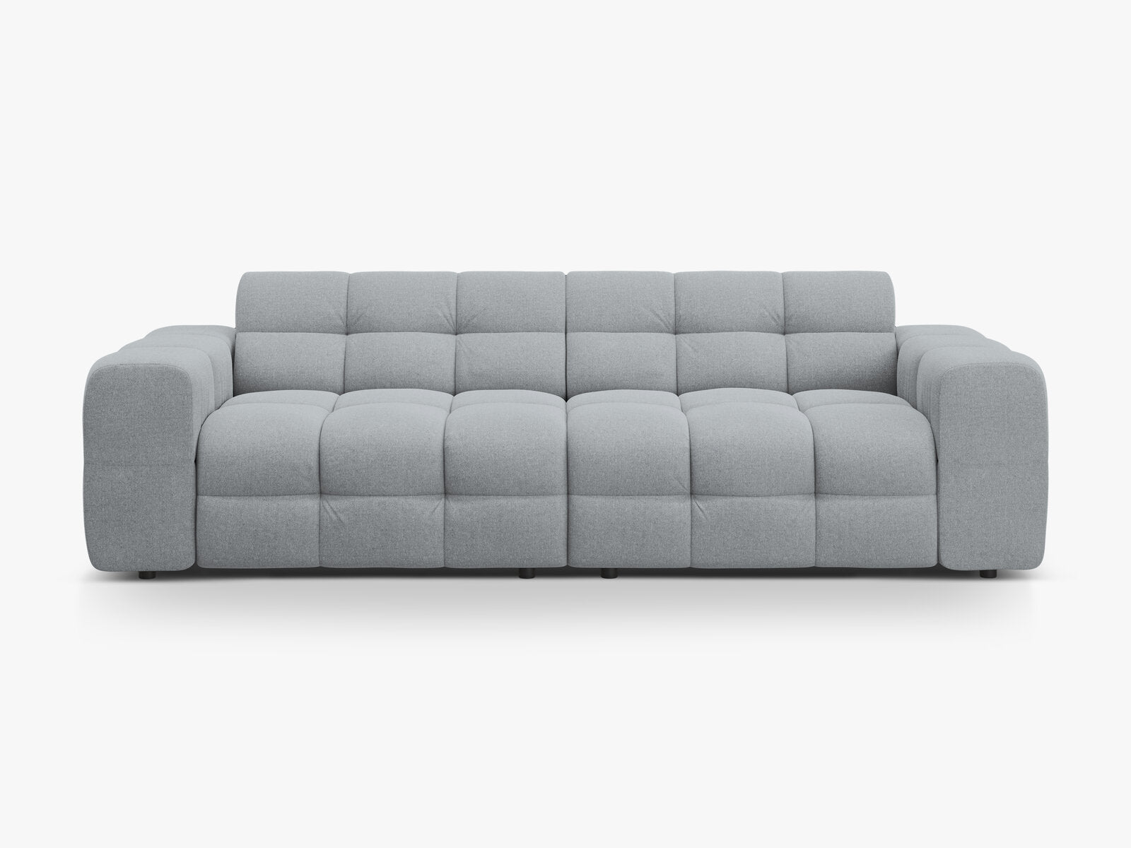 Micadoni Sofa Kendal 4-Sitzer Strukturierter Stoff Platinum