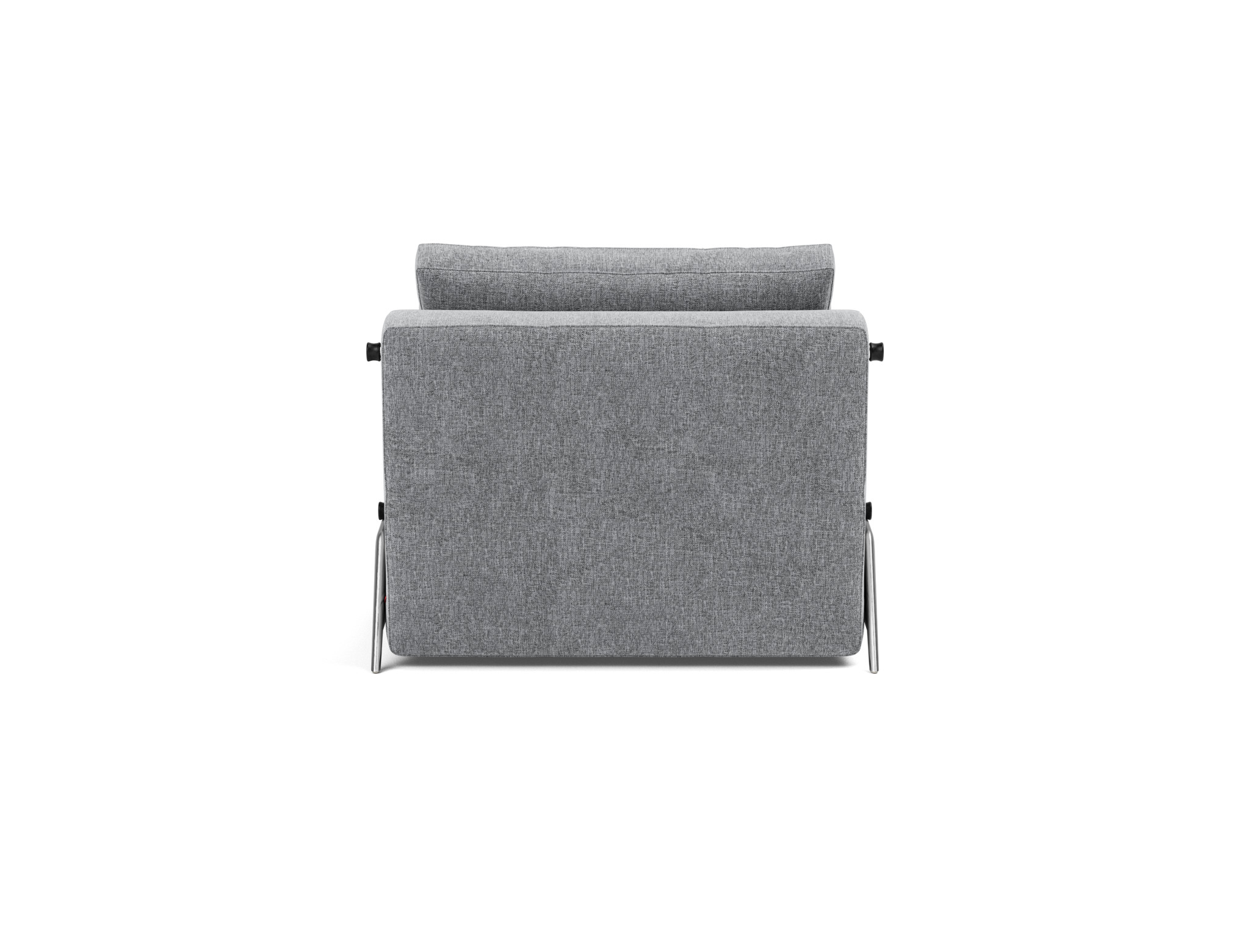 Schlafsessel Cubed 90 Strukturierter Stoff Twist 565-Granite Beine Aluminium