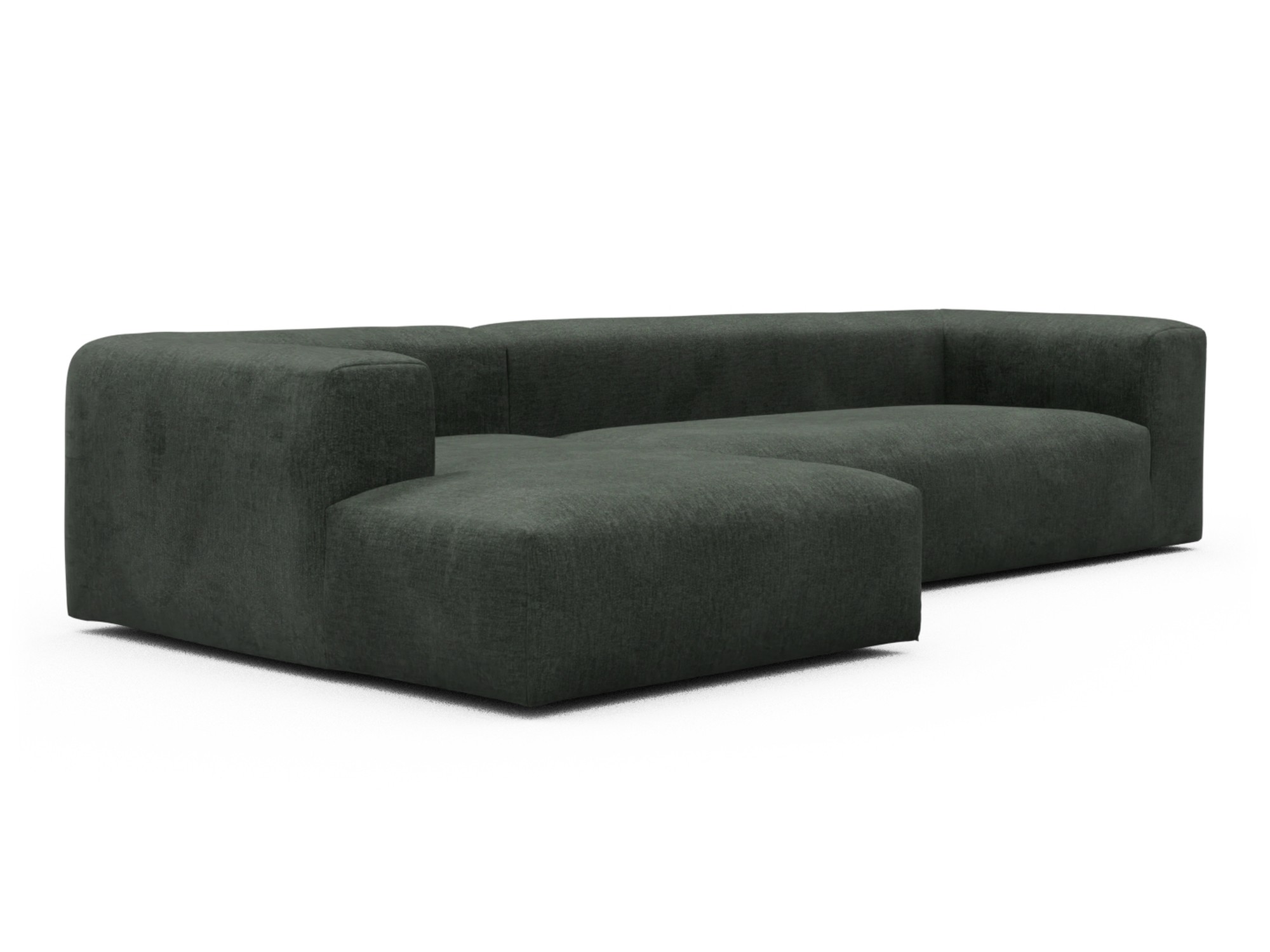 Skandi Home Ecksofa Fred Chaiselongue links mit 2,5-Sitzer Aivi-Pine-Green moebelfaktor