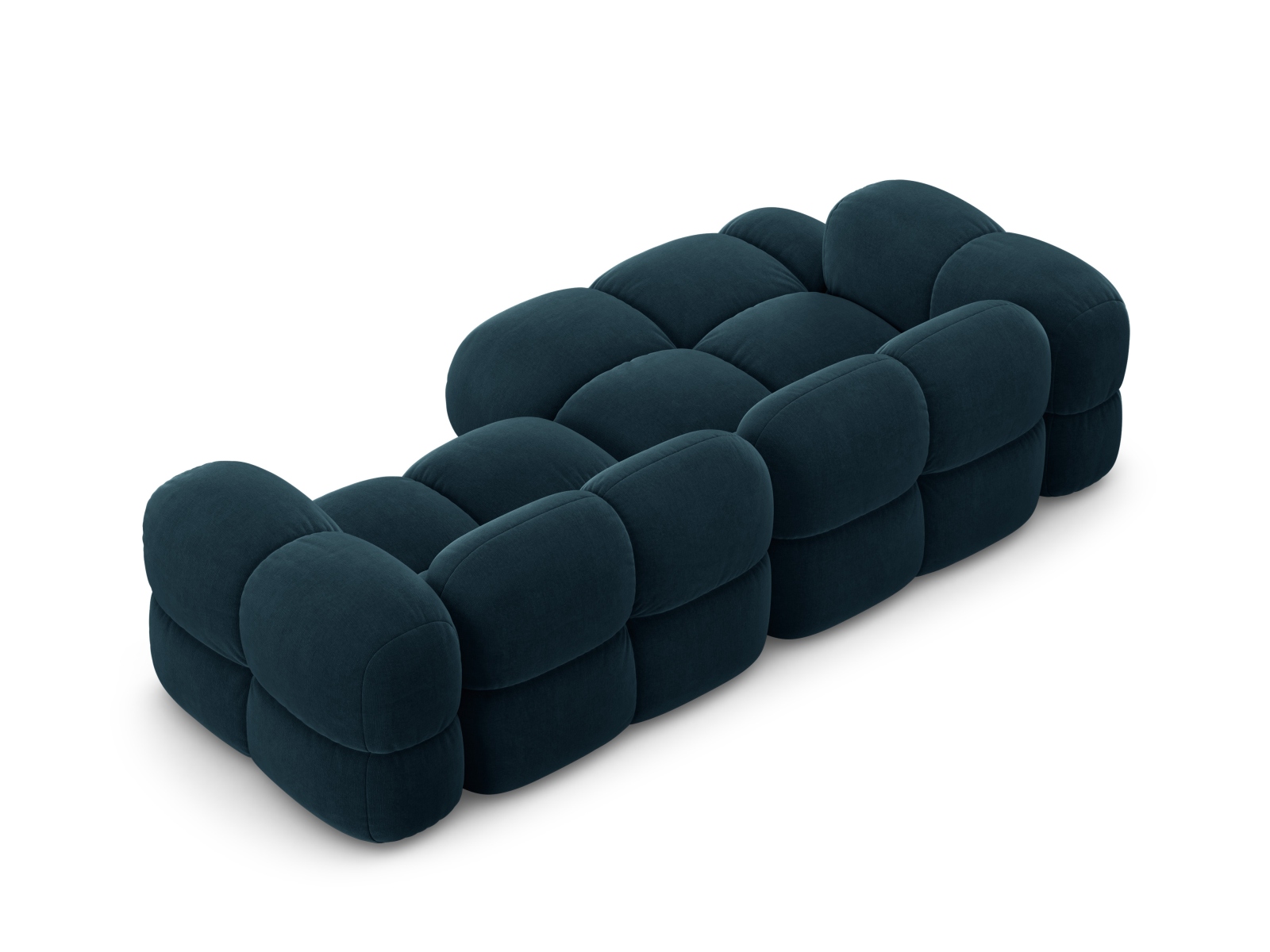 Cosmopolitan Design Ecksofa Loretto 3-Sitzer Samt Vogue Tiefes Petrol Links