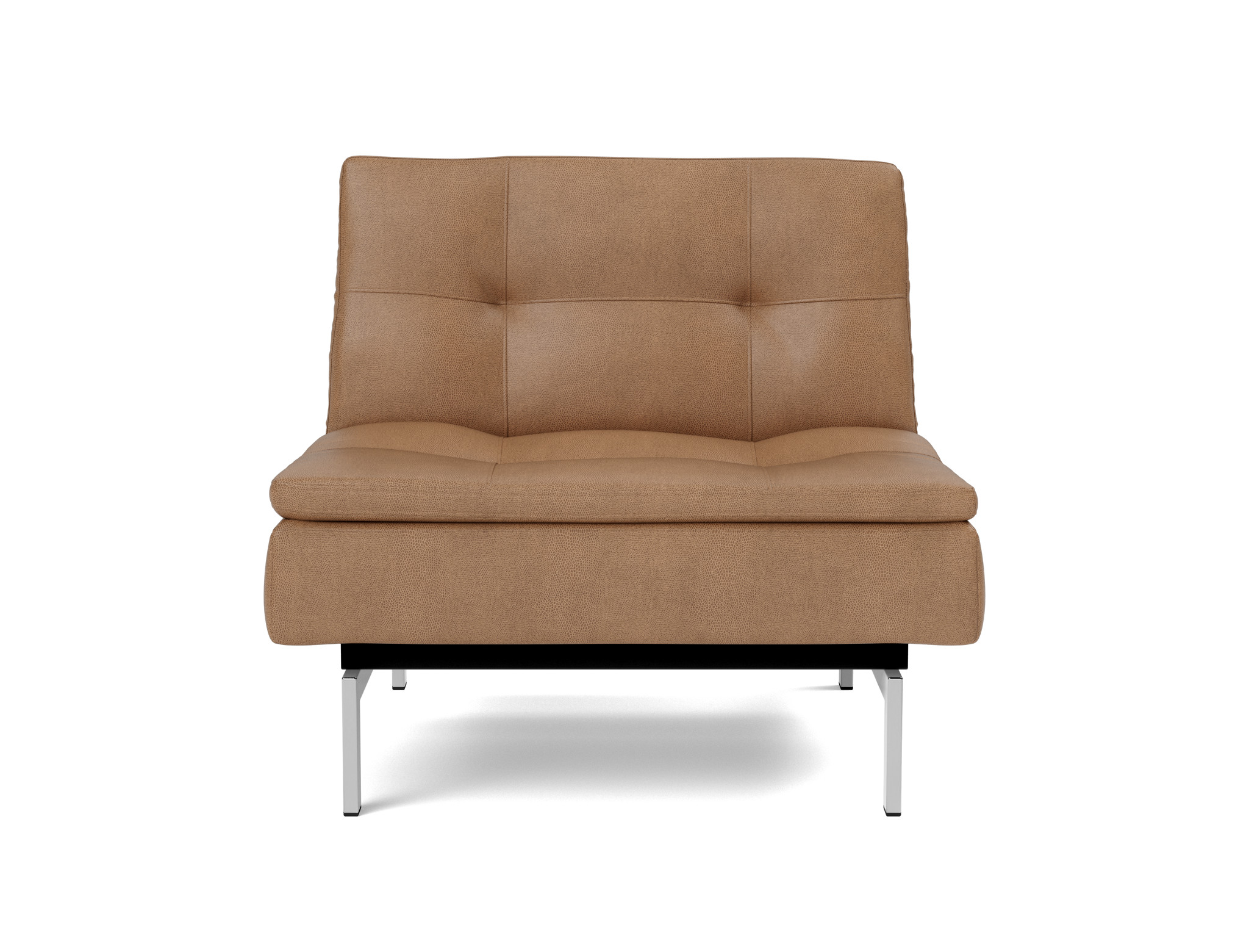 Sessel Dublexo Lederoptik Faunal 551-Brown Beine Chrom