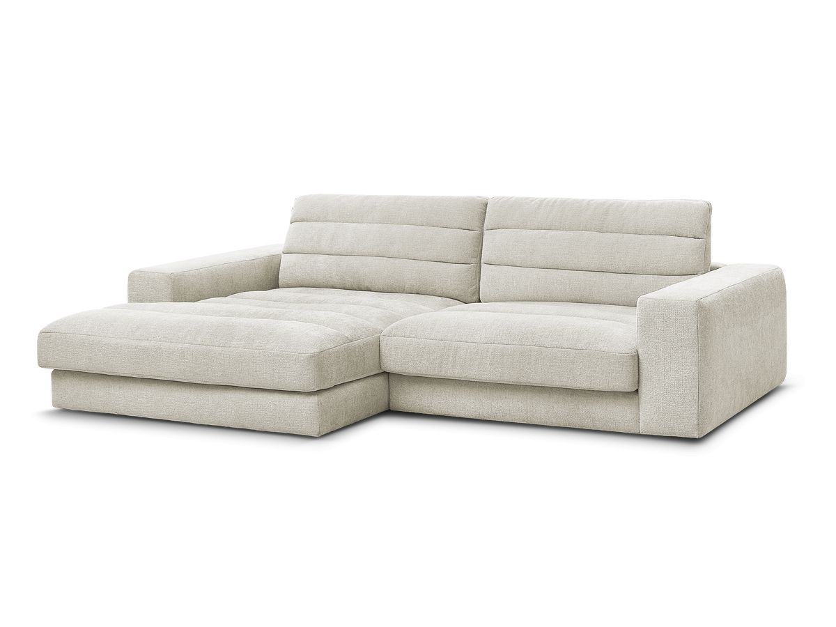 Bobochic Sierra Ecksofa Strukturstoff Beige Ecke links