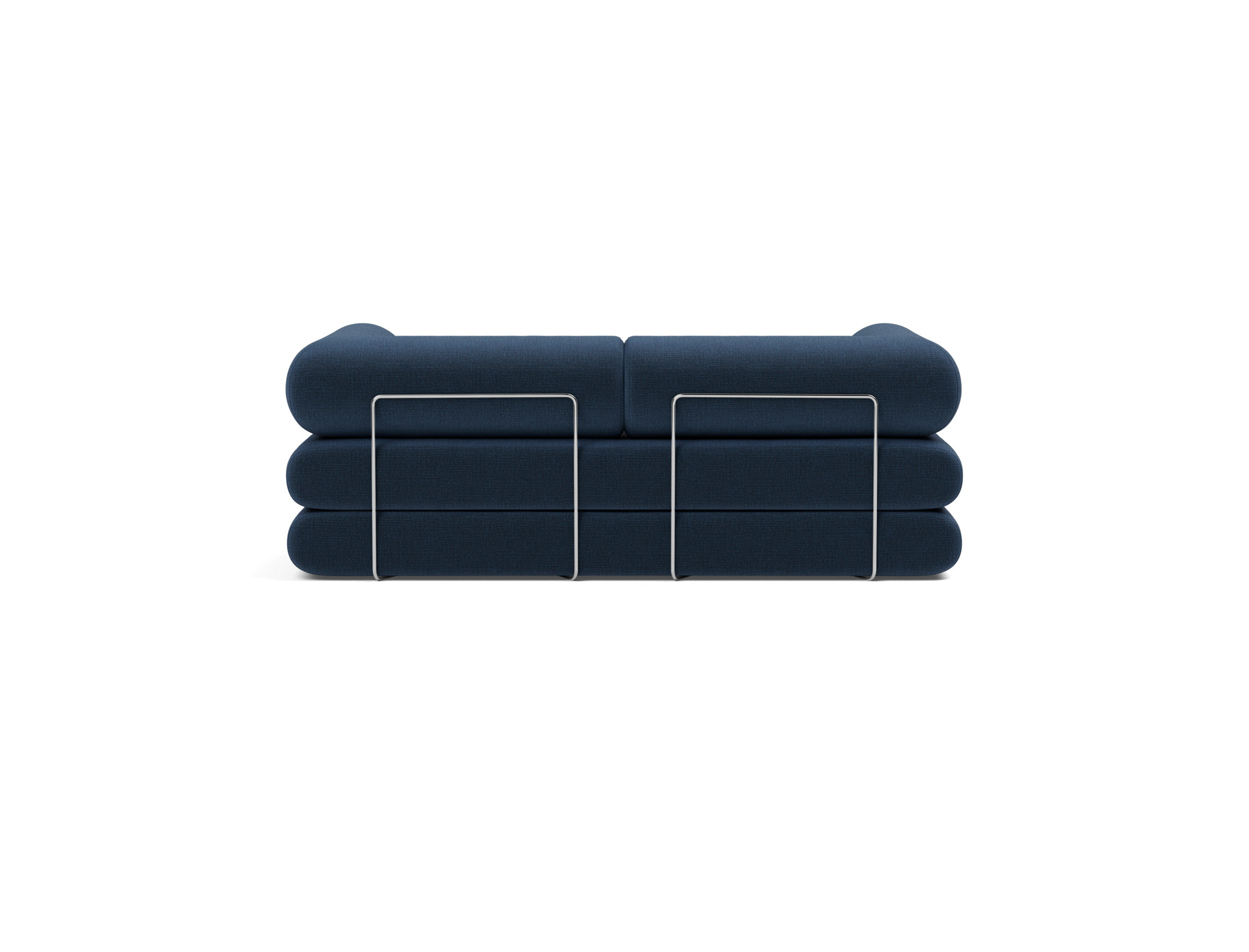 Tagesbett Circlus mit L-förmigen Armlehnen Chenille Esina 414-Indigo-Blue