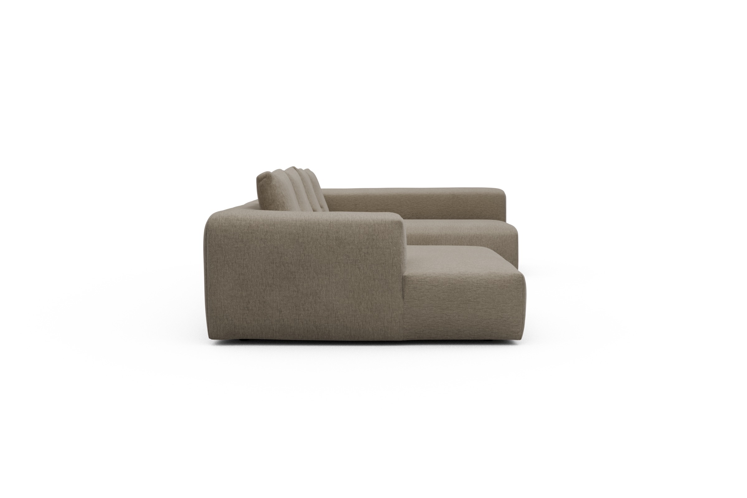 Wohnlandschaft Fred Chaiselongue links mit 2-Sitzer und lange Armlehne rechts Smooth-Belge