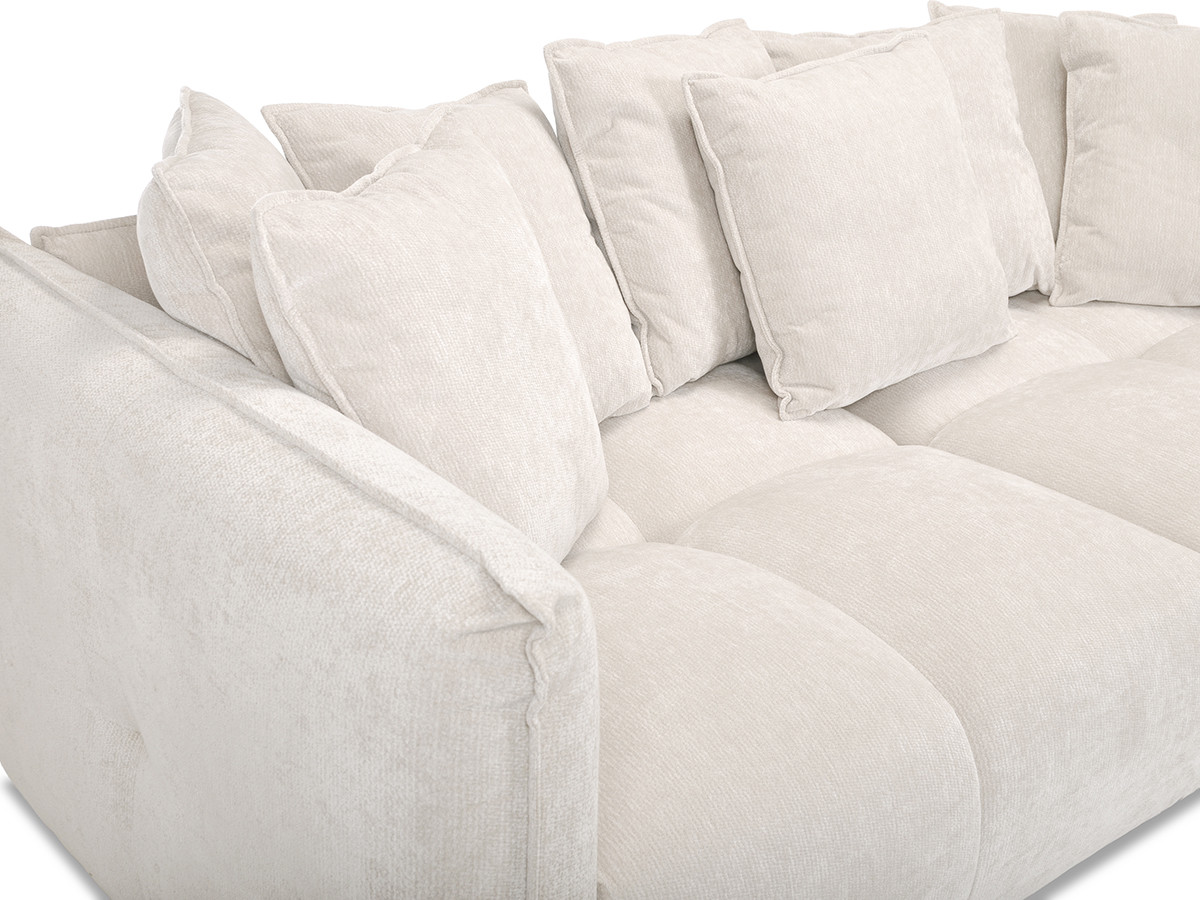Bobochic Harlem Sofa 3-Sitzer Stoff Weiß
