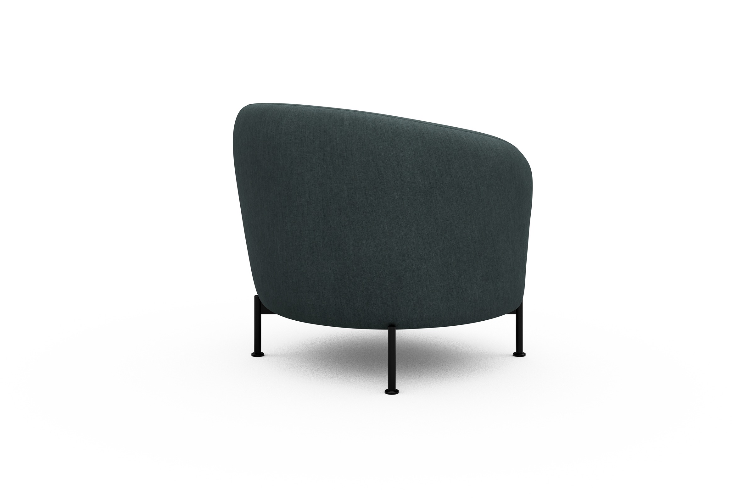 Sessel Ronda X-Metallgestell Schwarz Vivus-Blue