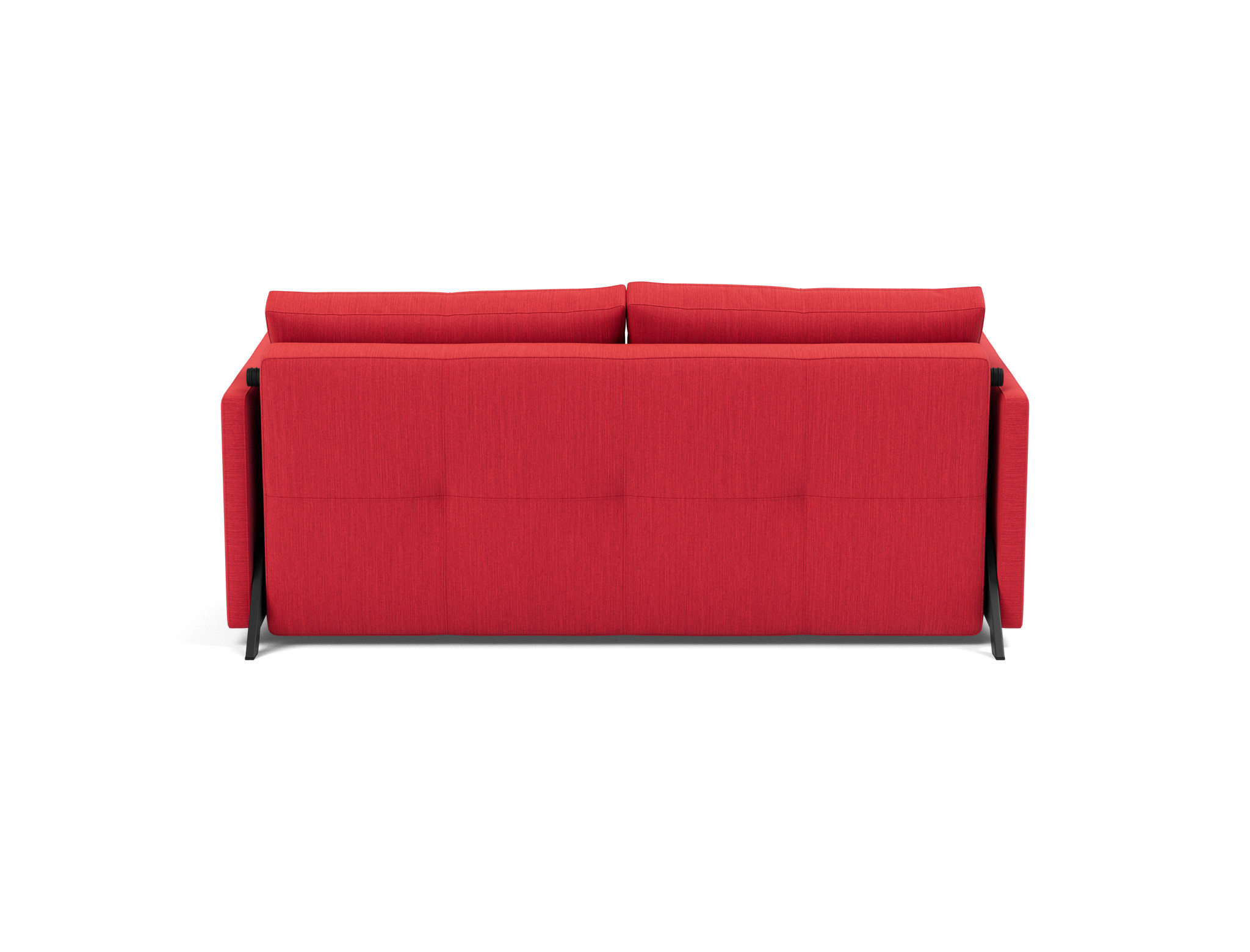 Schlafsofa Cubed mit Armlehnen 160 Flachgewebe Elegance 511-Red