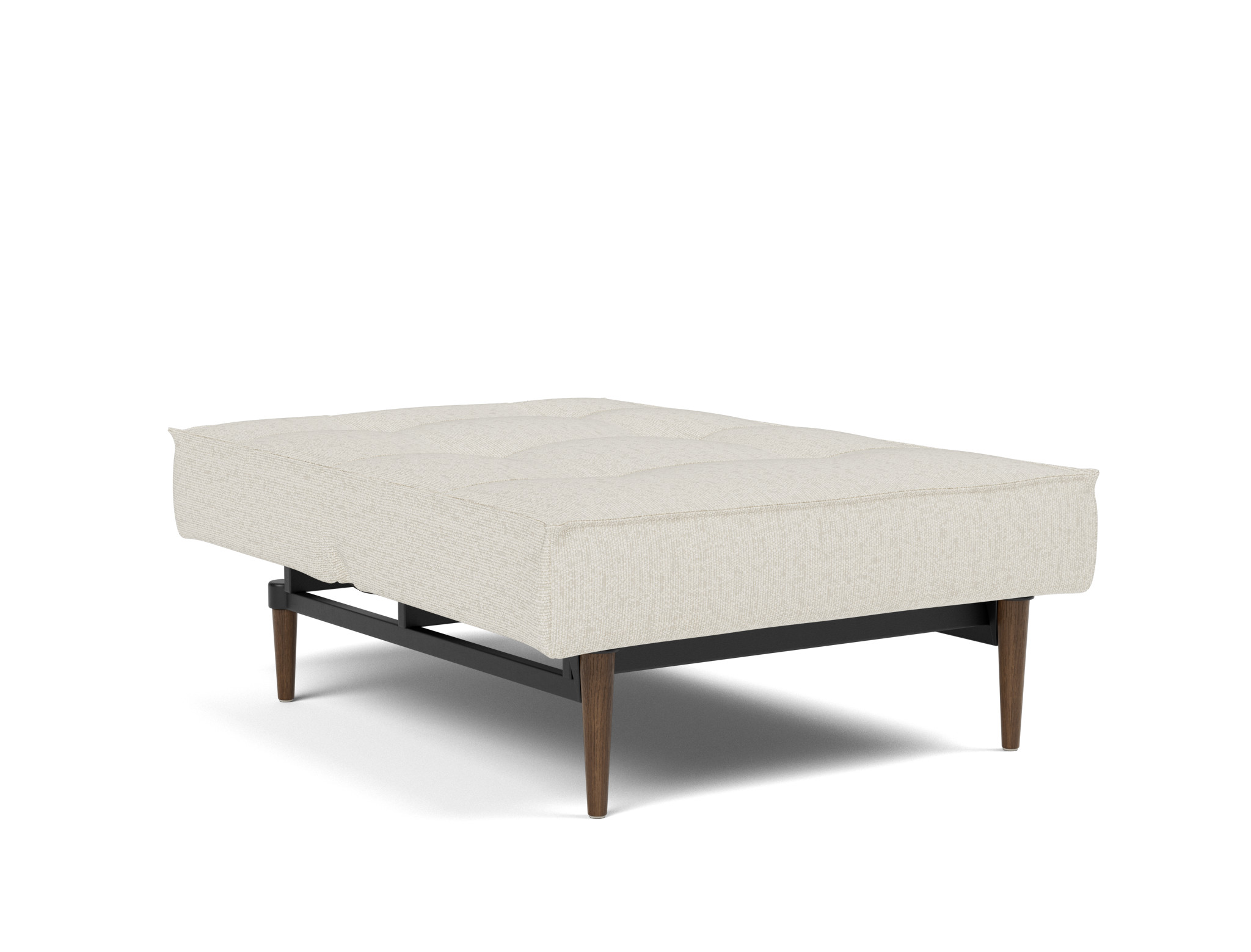 Sessel Splitback Boucle Skandi 531-Off-White Beine Styletto Eiche dunkel