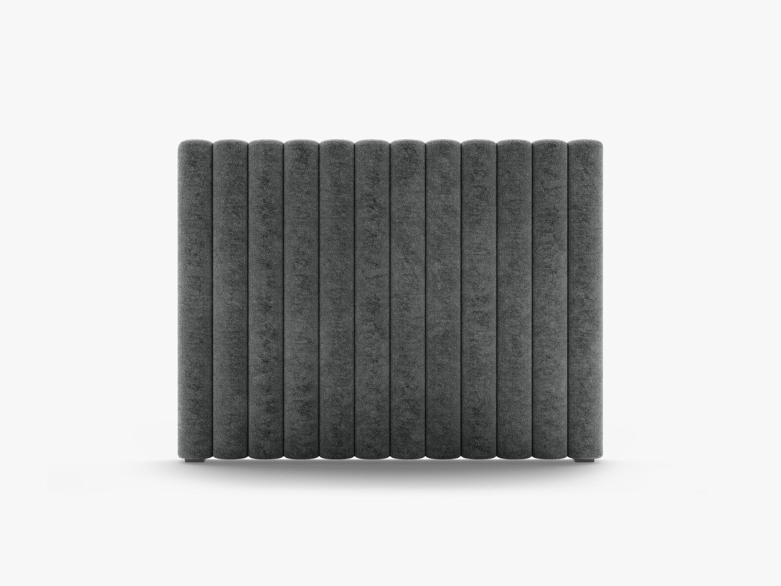 Micadoni Mistero Samtiger Kopfteil 80 cm Chenille Perfect Harmony Dunkelgrau 120x95