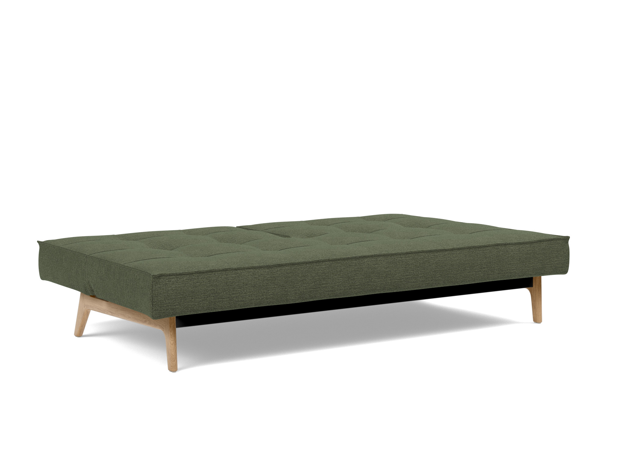 Schlafsofa Splitback Strukturierter Stoff Taura 353-Forest Beine Eiche
