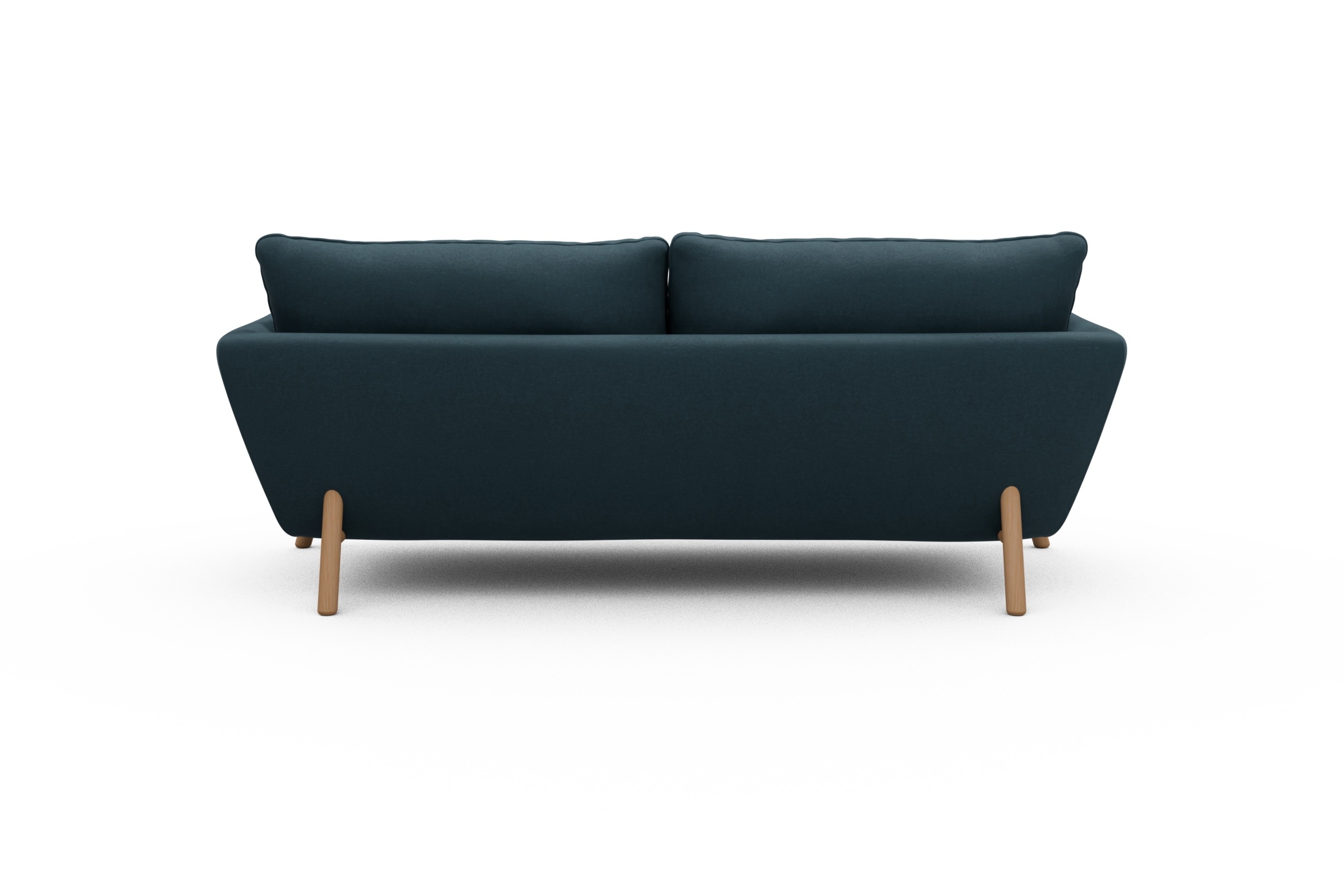 Sofa Emil 3-Sitzer Beinfarbe Eiche Natur Satya-Indigo