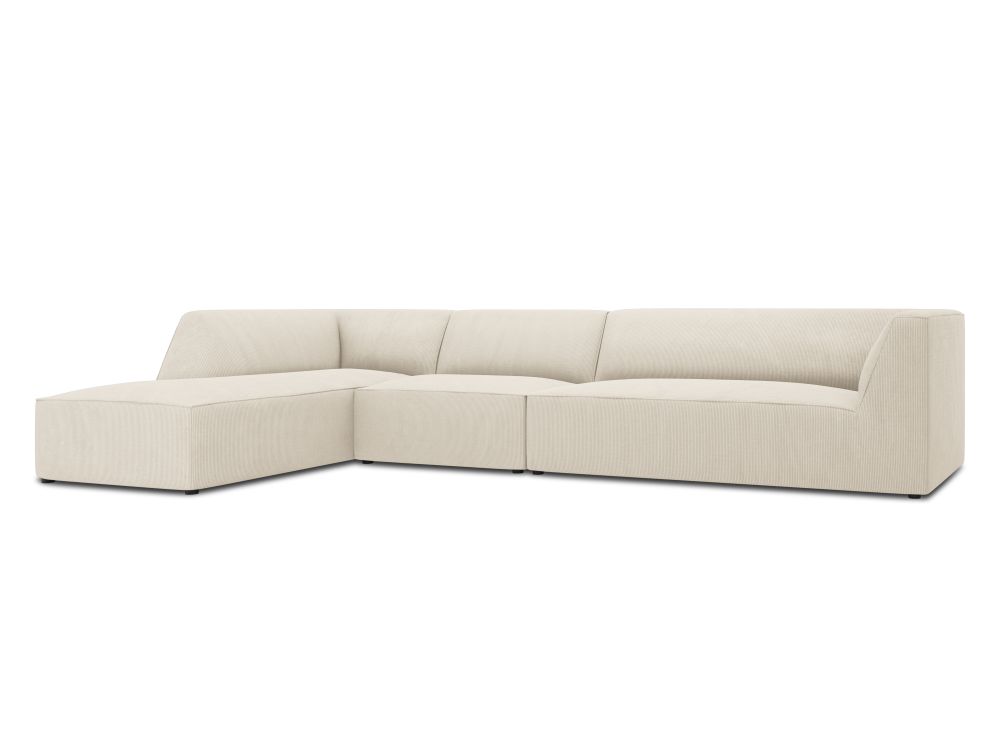 Cosmopolitan Design Ecksofa Siena 5-Sitzer Kord Scala Helles Beige Links