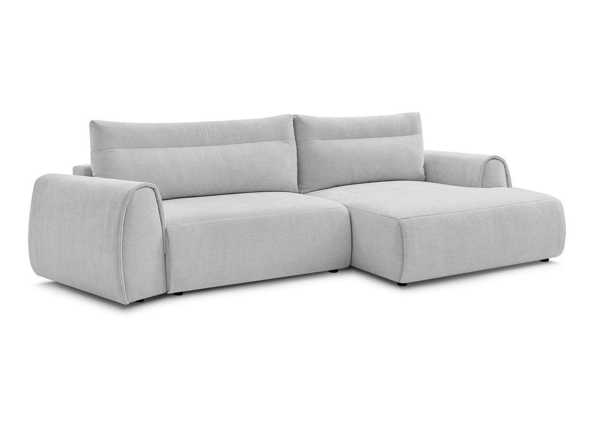 Bobochic Aden Ecksofa 293 × 152 cm Stoff Hellgrau Ecke rechts