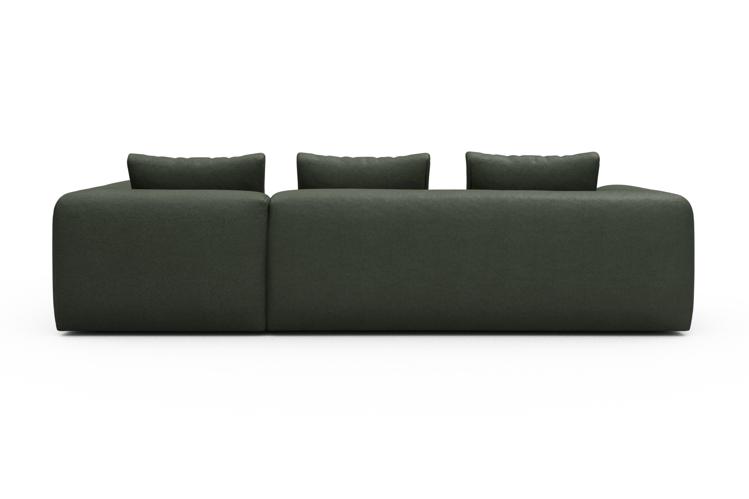 Ecksofa Fred 2x 2,5-Sitzer rechts offen Denari-Forest-Green