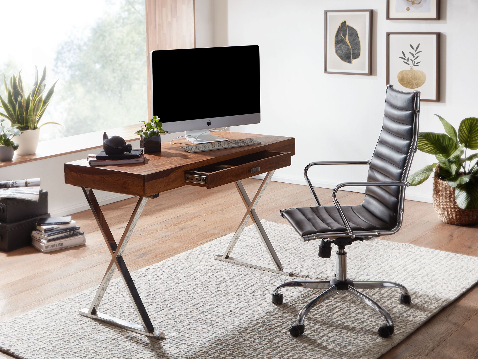 Schreibtisch Nupsstadur Sheesham Massivholz 120 × 55 × 78 cm