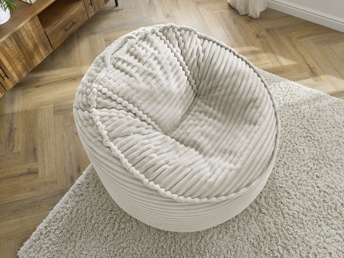 Bobochic Socrate Pouf Breitcord weich Beige