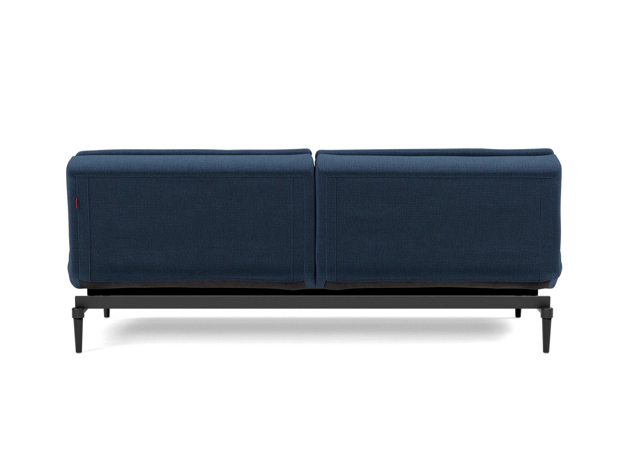 Schlafsofa Dublexo Chenille Esina 414-Indigo-Blue Beine Styletto Eiche schwarz