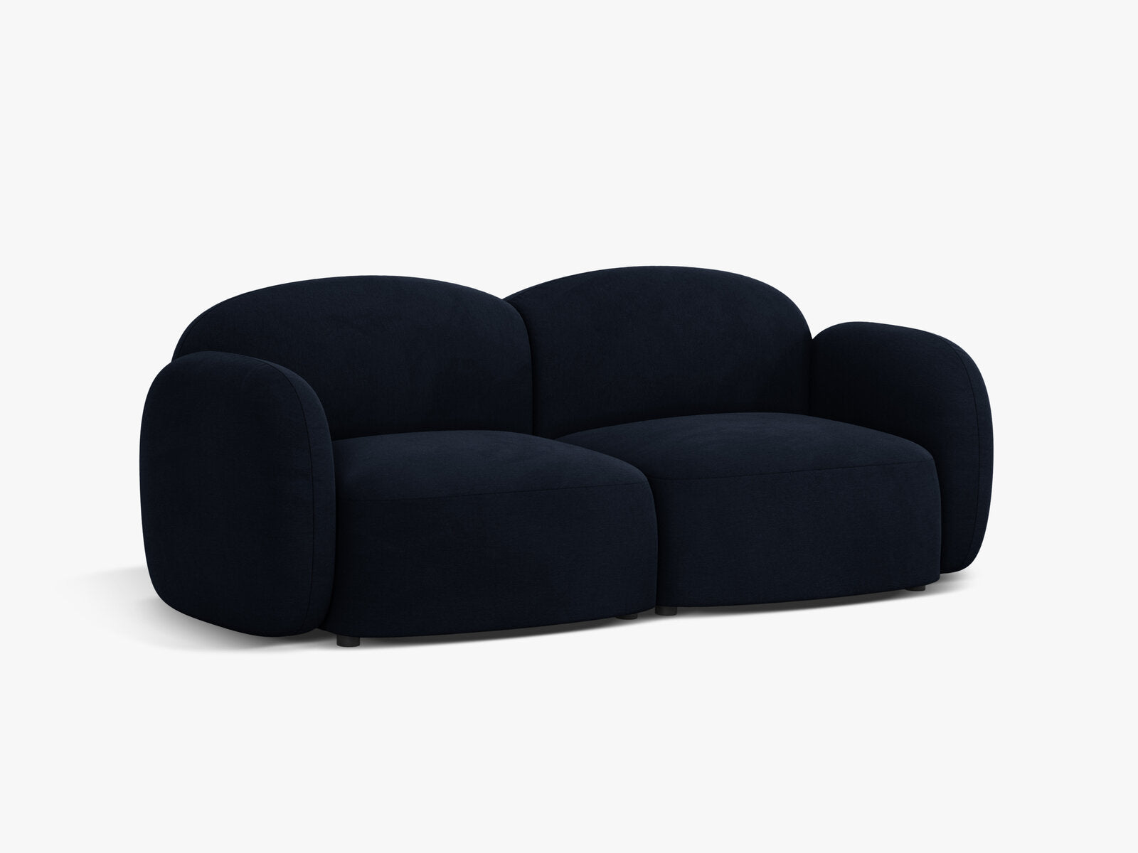 Micadoni Sofa Blair 2-Sitzer Samt Casino Königsblau