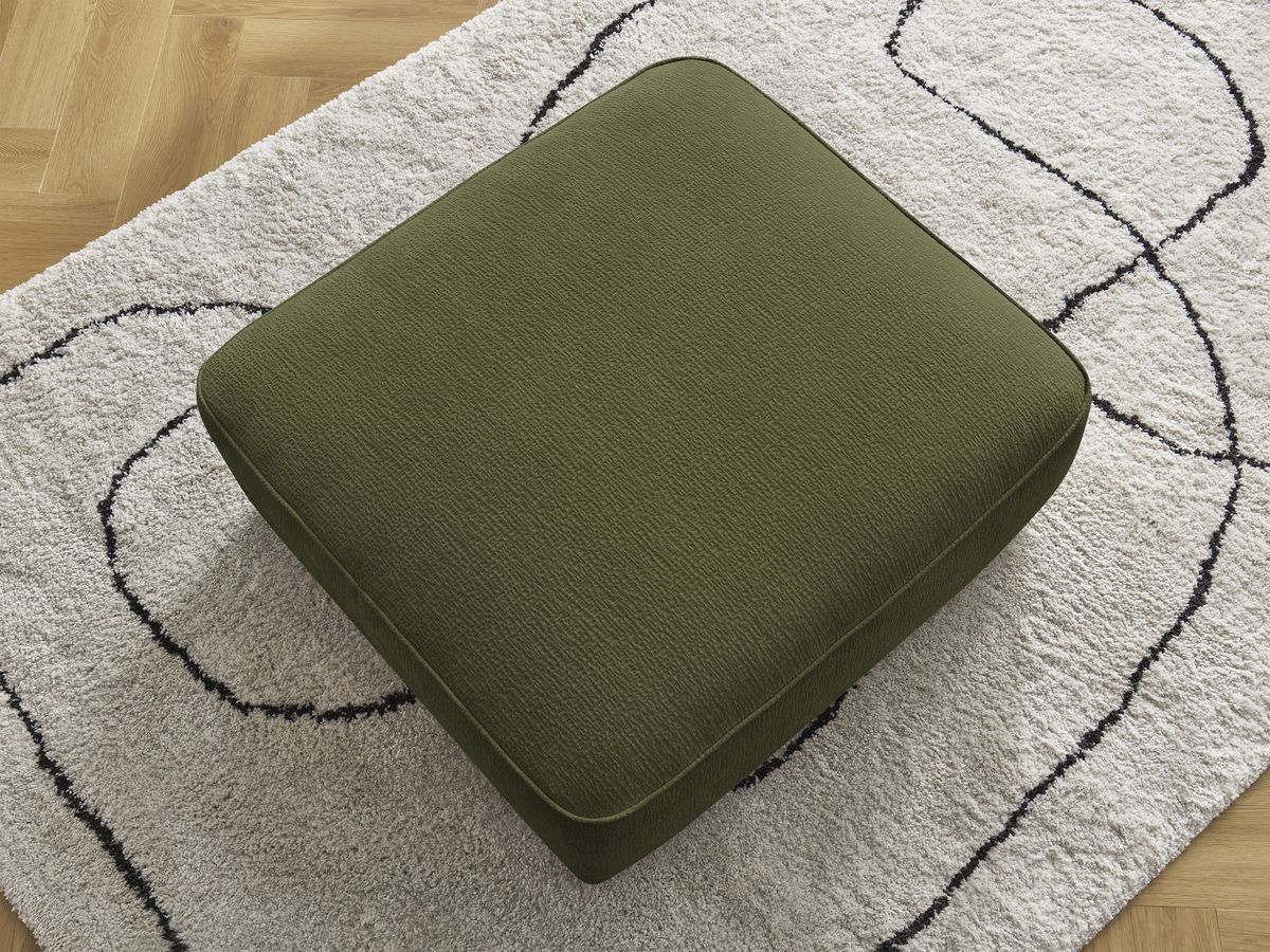 Bobochic Leopold Pouf Strukturstoff Dunkelgrün