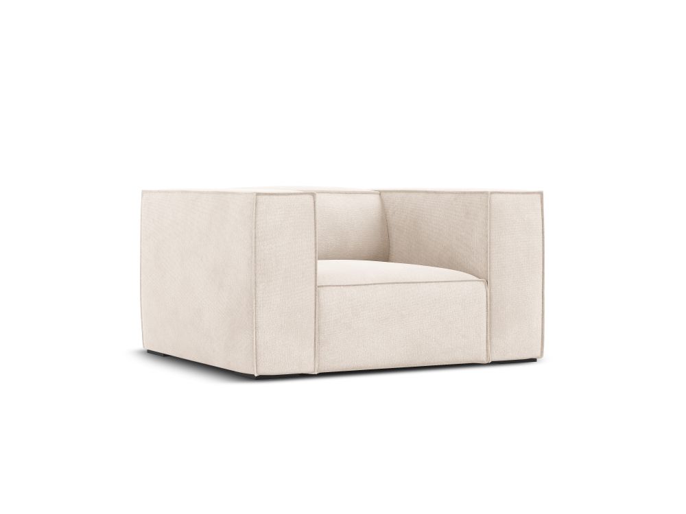 Cosmopolitan Design Sessel Turin Strukturierter Stoff Rosario Helles Beige