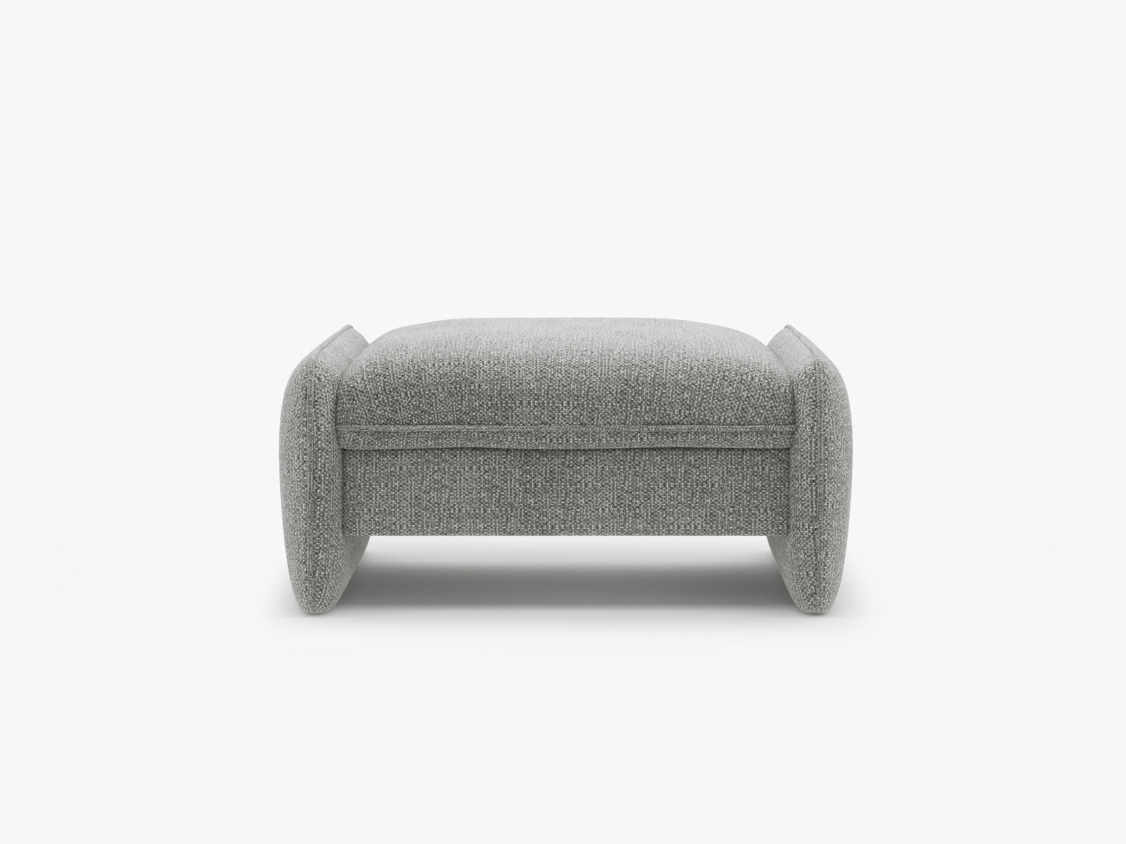 Micadoni Georgia Pouf Chenille Silencio Grau