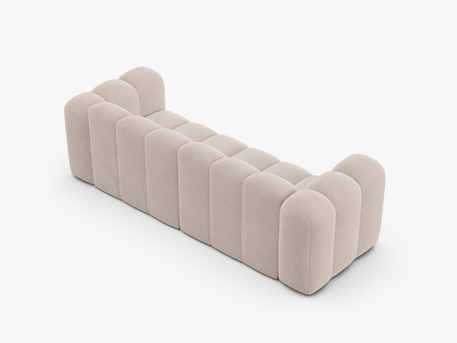 Micadoni Sofa Lupine 3-Sitzer Samt Venus Helles Beige