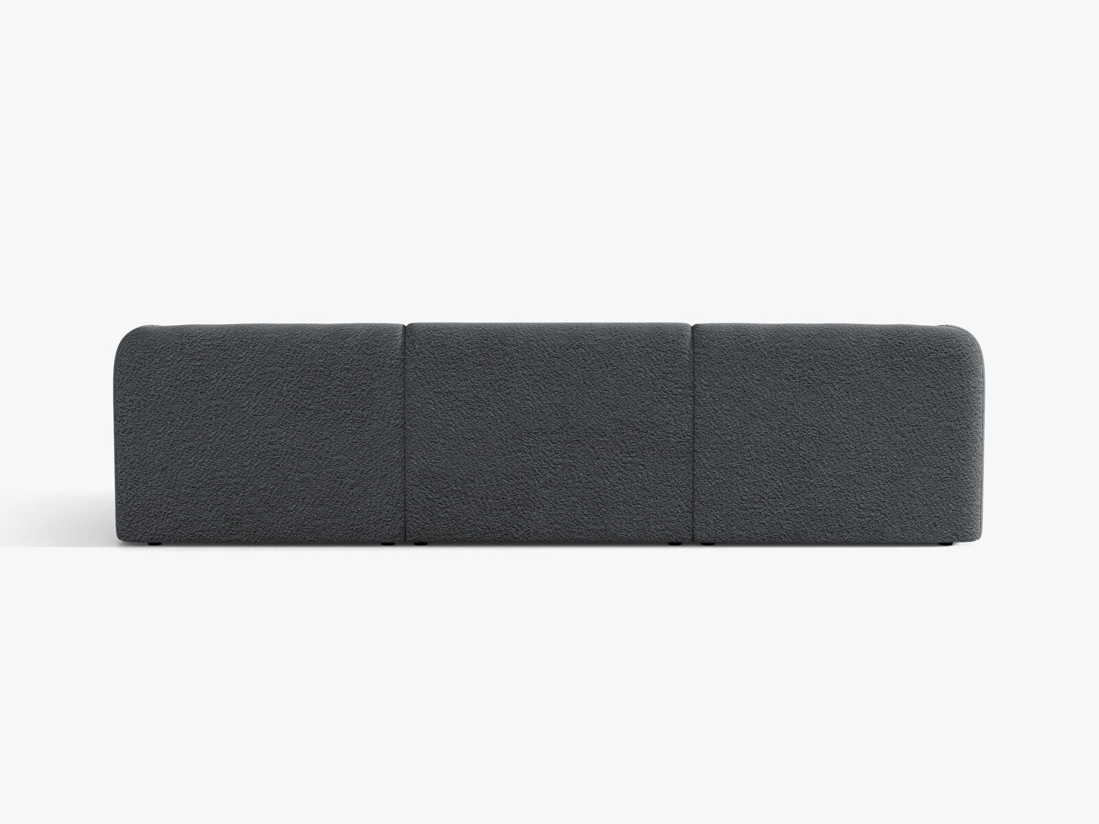 Micadoni Sofa Miley 3-Sitzer Boucle Baloo Dunkelgrau