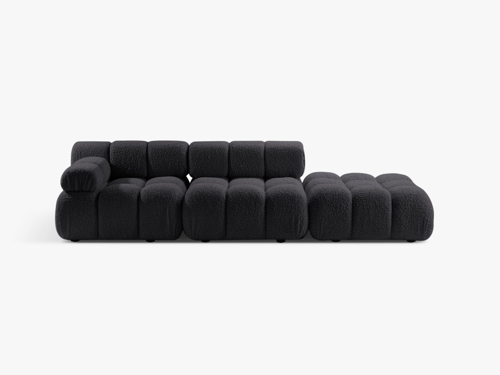Micadoni Modulares Sofa Bellis 4-Sitzer Rechts Boucle Rolf Graphit
