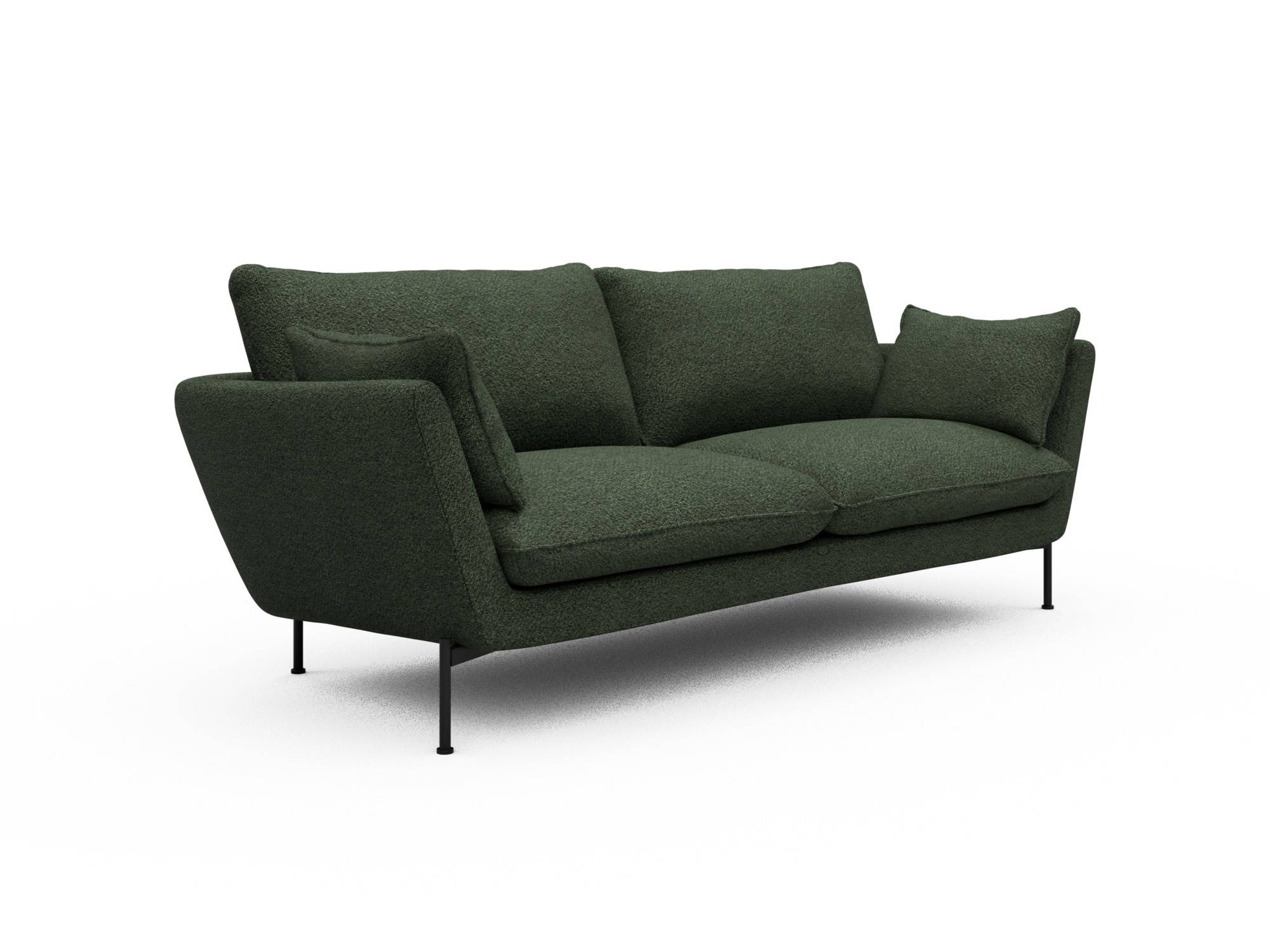 Skandi Home Sofa Anton 3-Sitzer Vanora-Deep-Green moebelfaktor