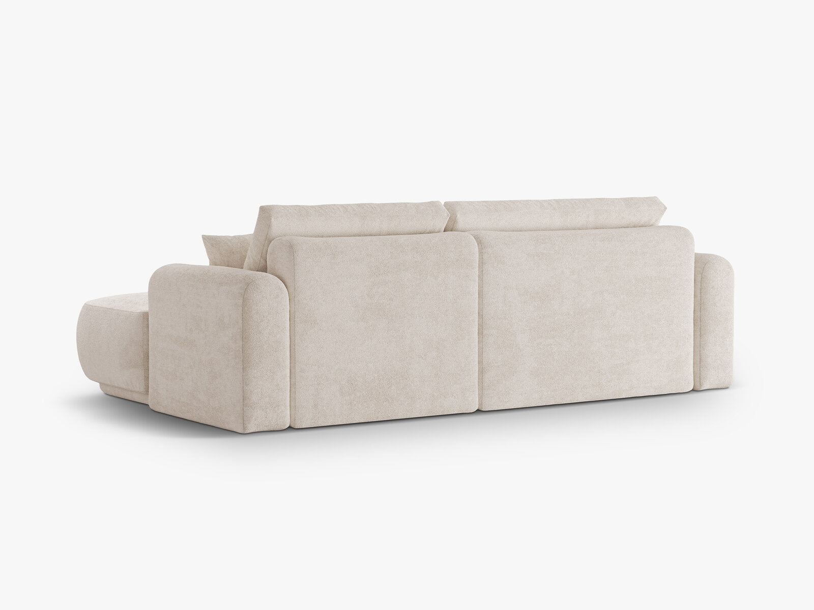 Micadoni Ella Ecksofa 5-Sitzer mit Schlaffunktion Rechts Boucle CORAL Helles Beige