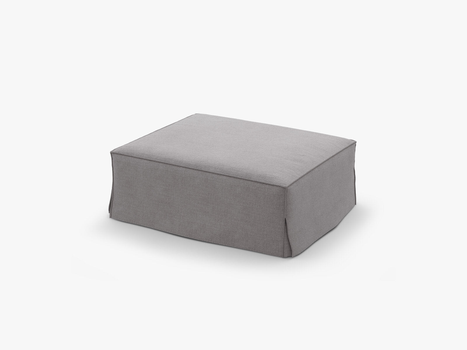 Micadoni Hocker Jodie 1-Sitzer Strukturierter Stoff Lins Warmes Grau