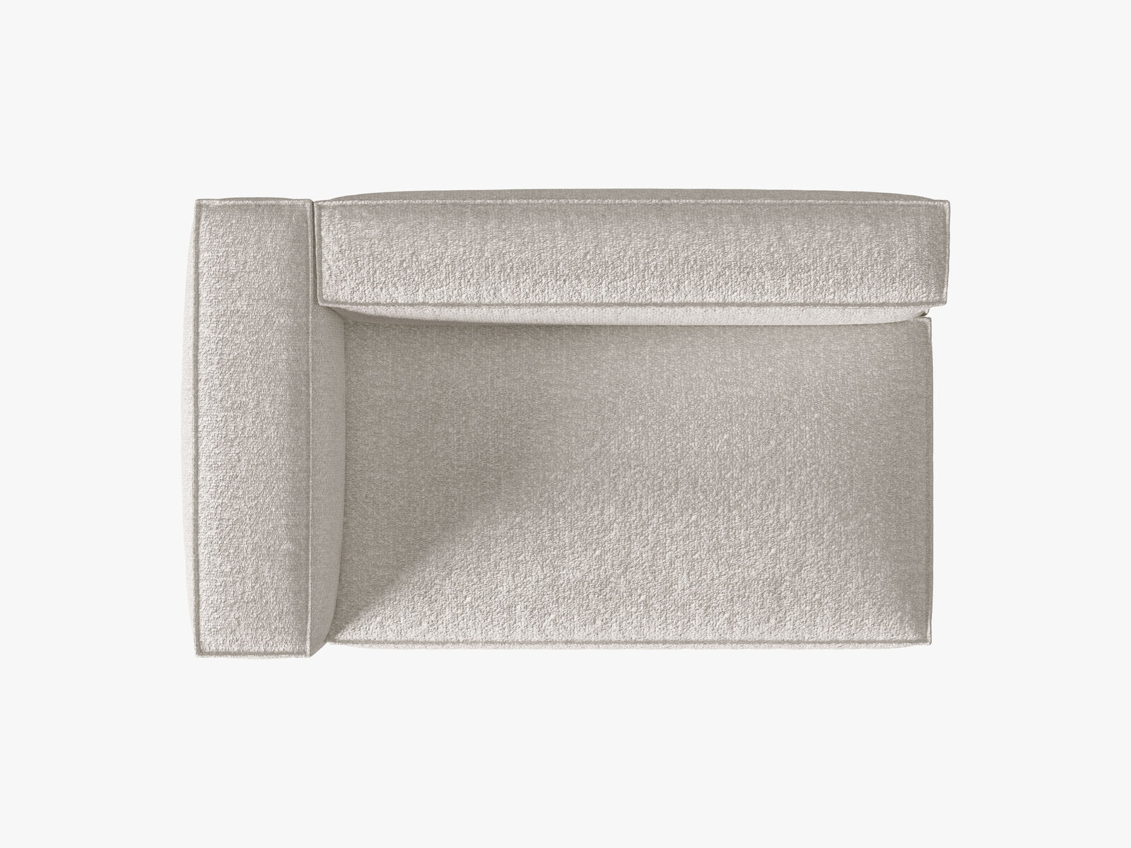 Micadoni Modul Nuria Groß 3-Sitzer Links Boucle Grau Beige Melange