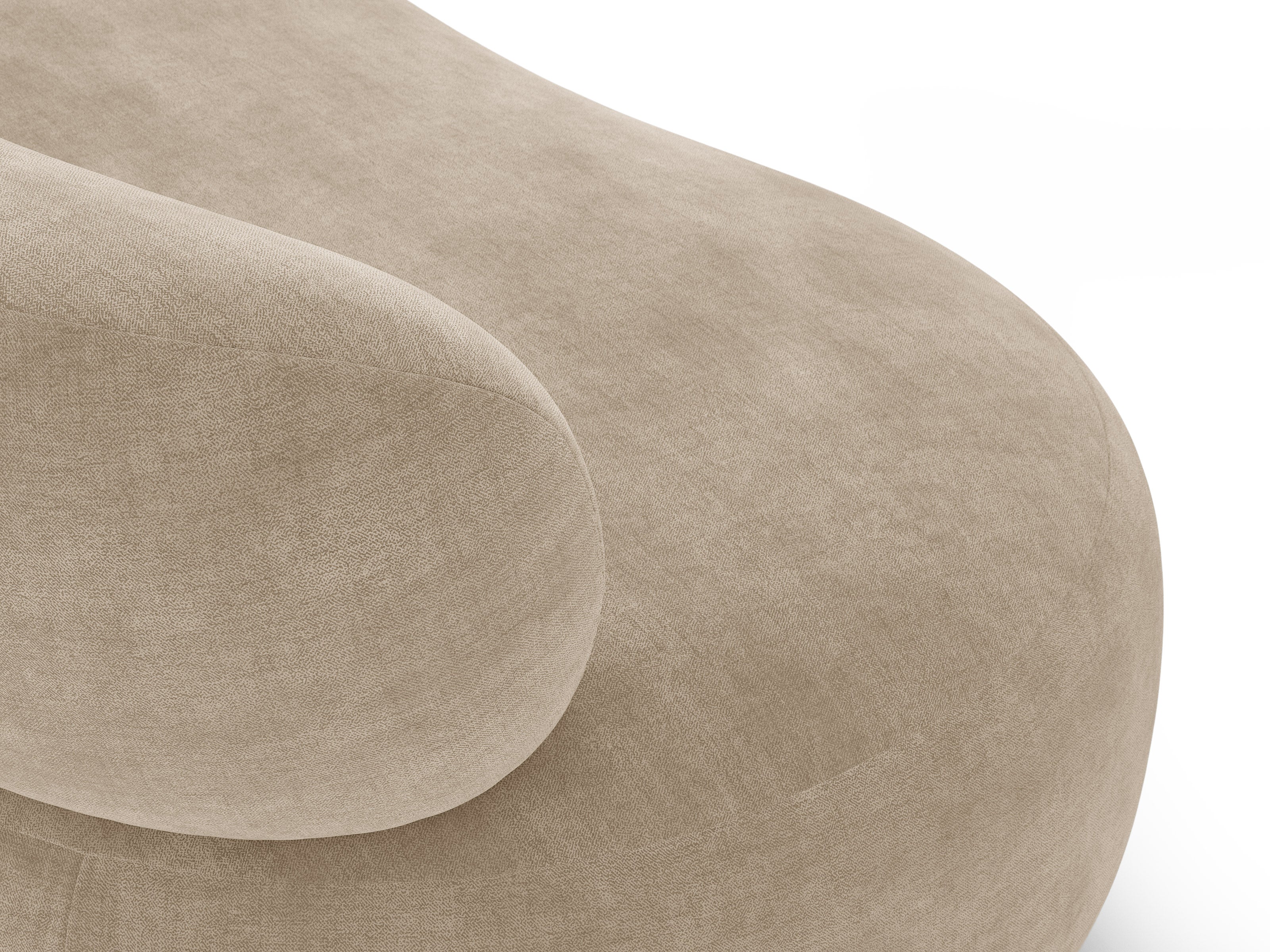 Micadoni Aura Drehbarer Sessel Chenille Golden Dunkelbeige