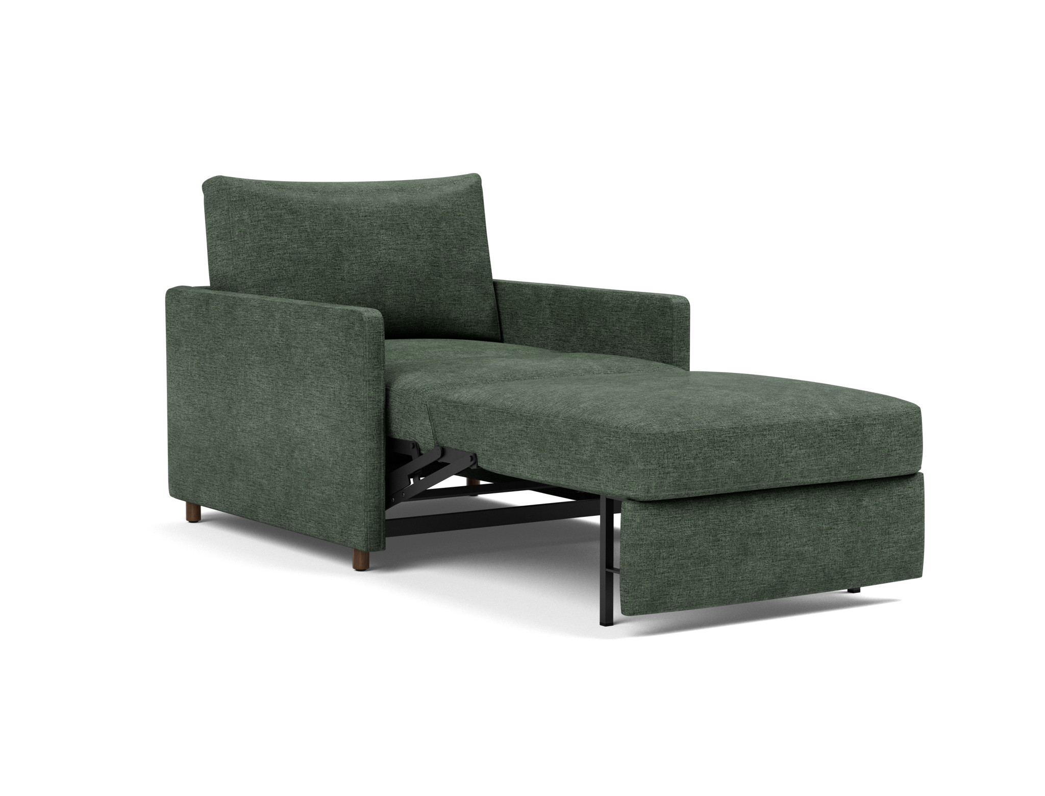 Schlafsessel Neah mit Slim-Armlehnen Flachgewebe Avella 281-Pine-Green