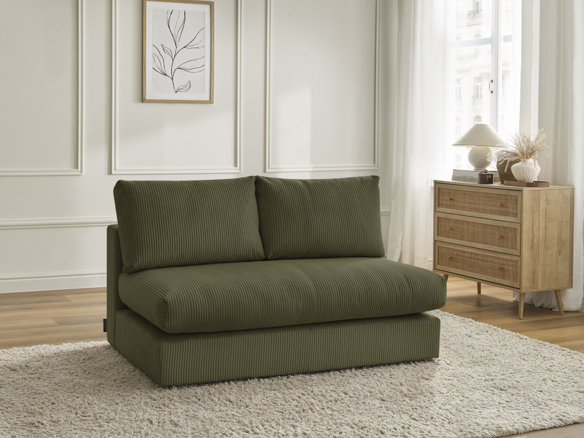 Bobochic Paris Sofamodul 2-Sitzer Cordsamt Grün
