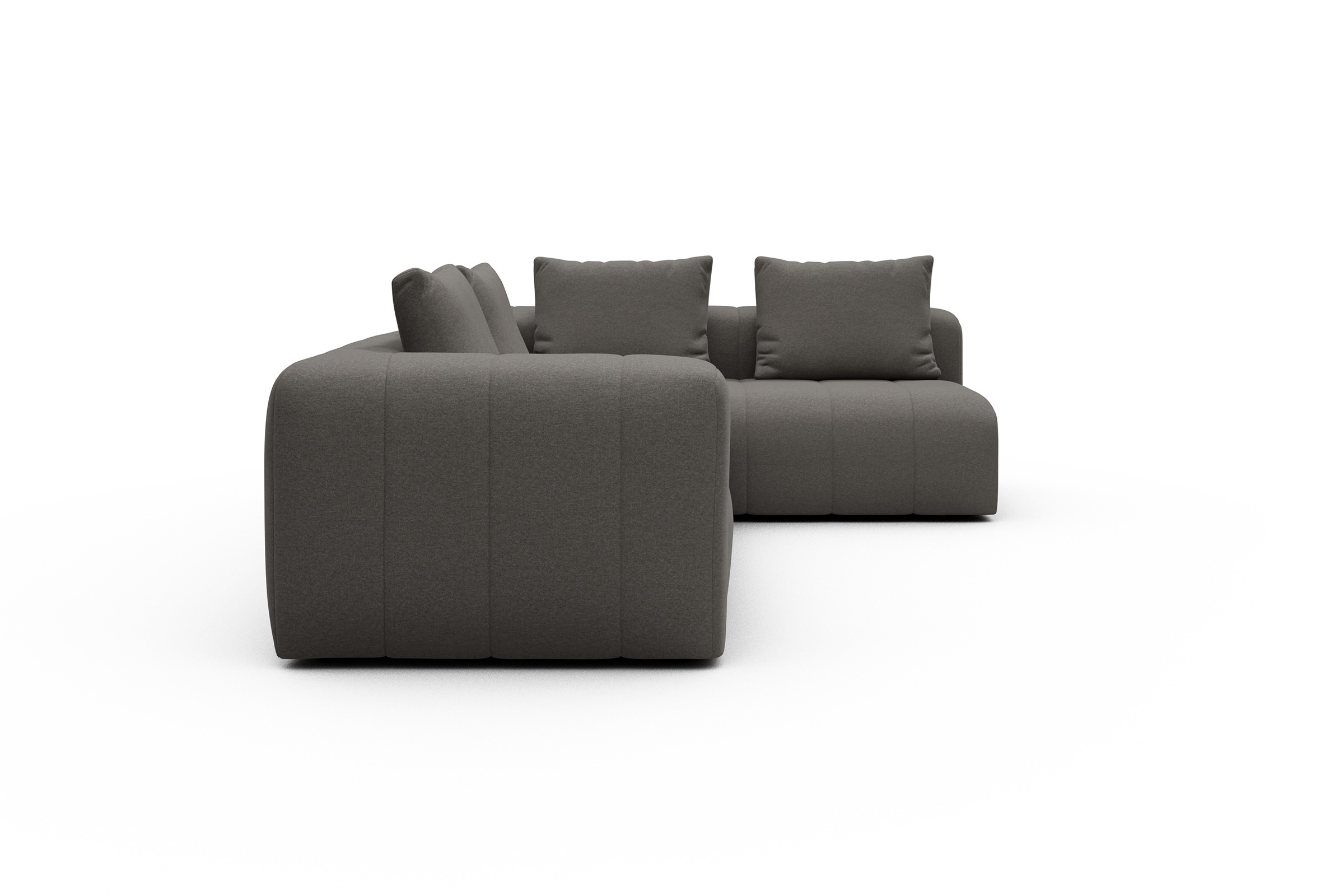 Ecksofa Hugo 2x 2,5-Sitzer Armlehne links Satya-Taupe