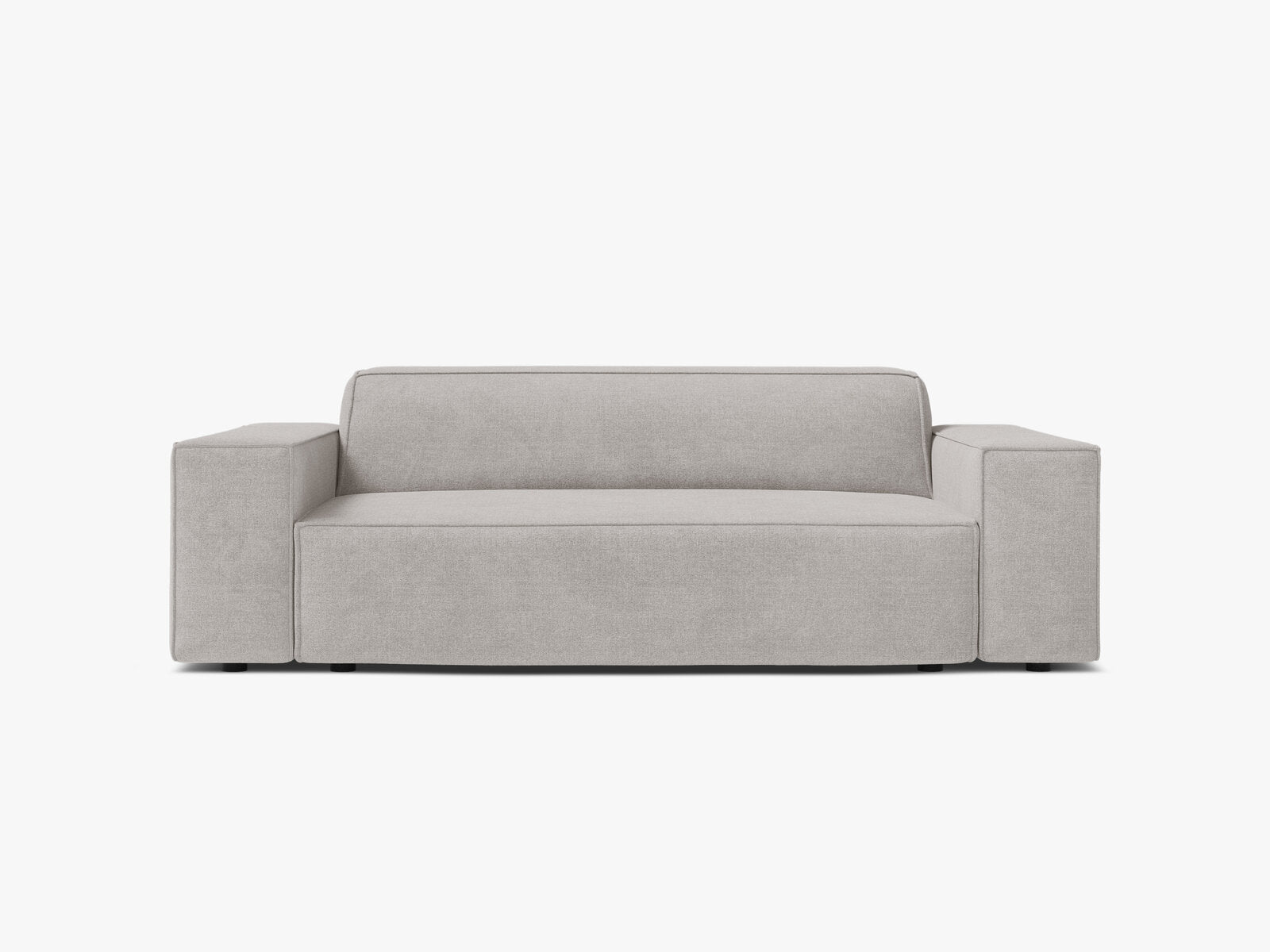 Micadoni Jodie Sofa 2-Sitzer Strukturierter Stoff Liberty Hellgrau
