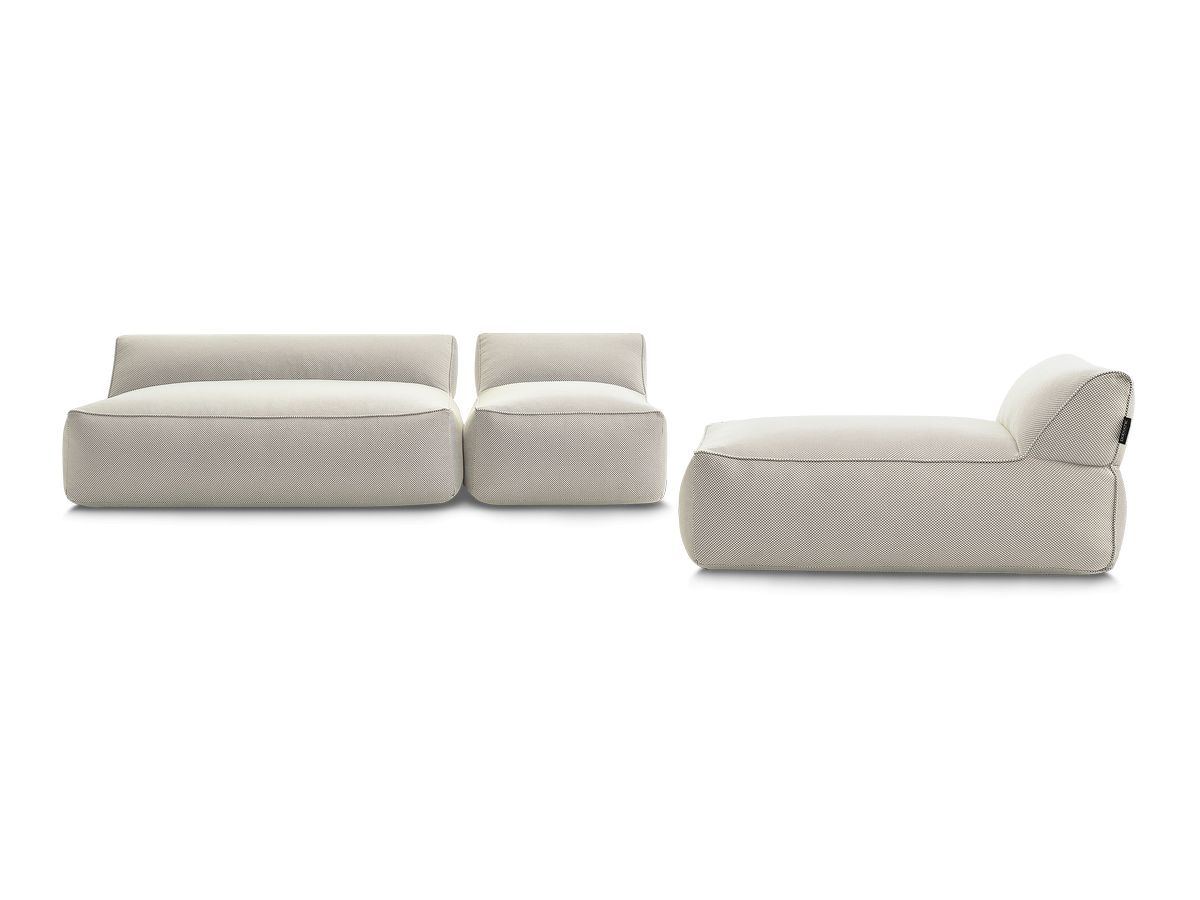 Bobochic Riviera Gartensofa 4-Sitzer Melange-Stoff Beige