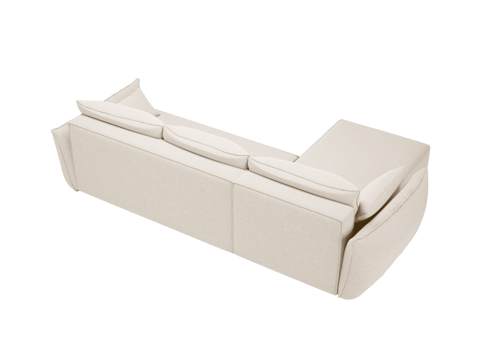 Micadoni Ecksofa Kaelle 4-Sitzer mit Schlaffunktion Rechts Chenille Helles Beige