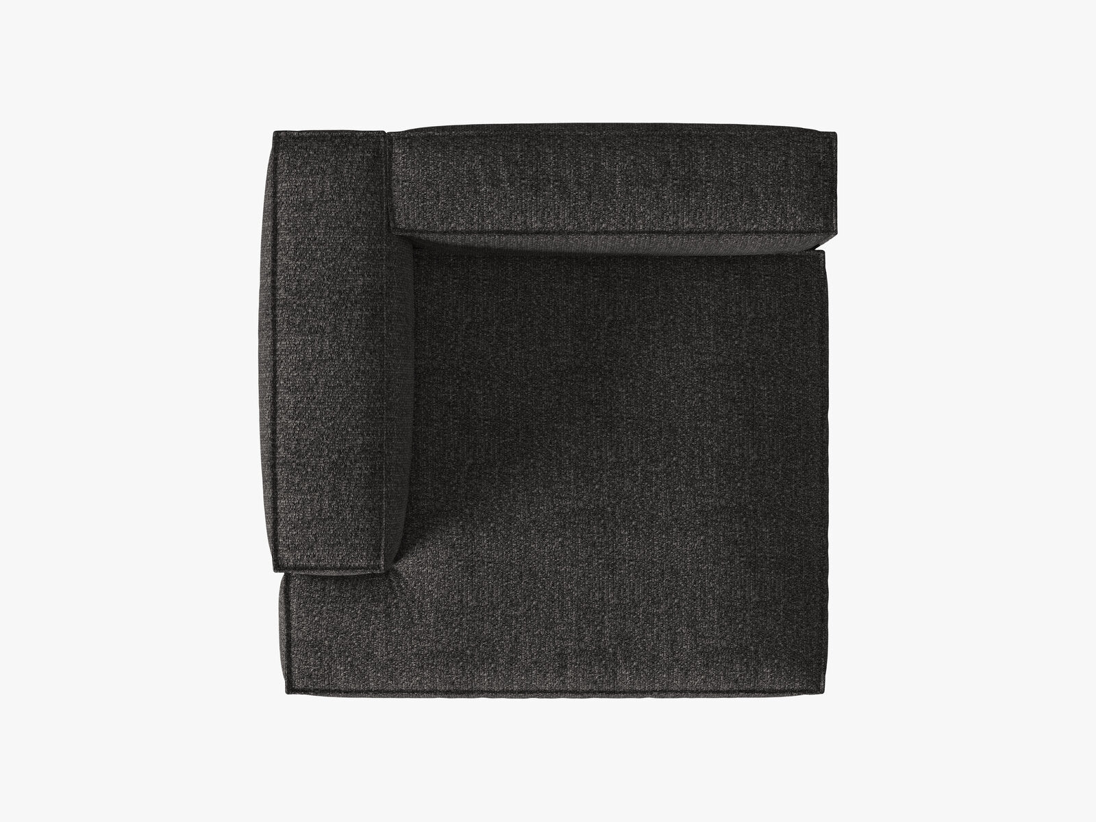 Micadoni Recamiere Nuria Groß 1-Sitzer Links Boucle Anthrazit
