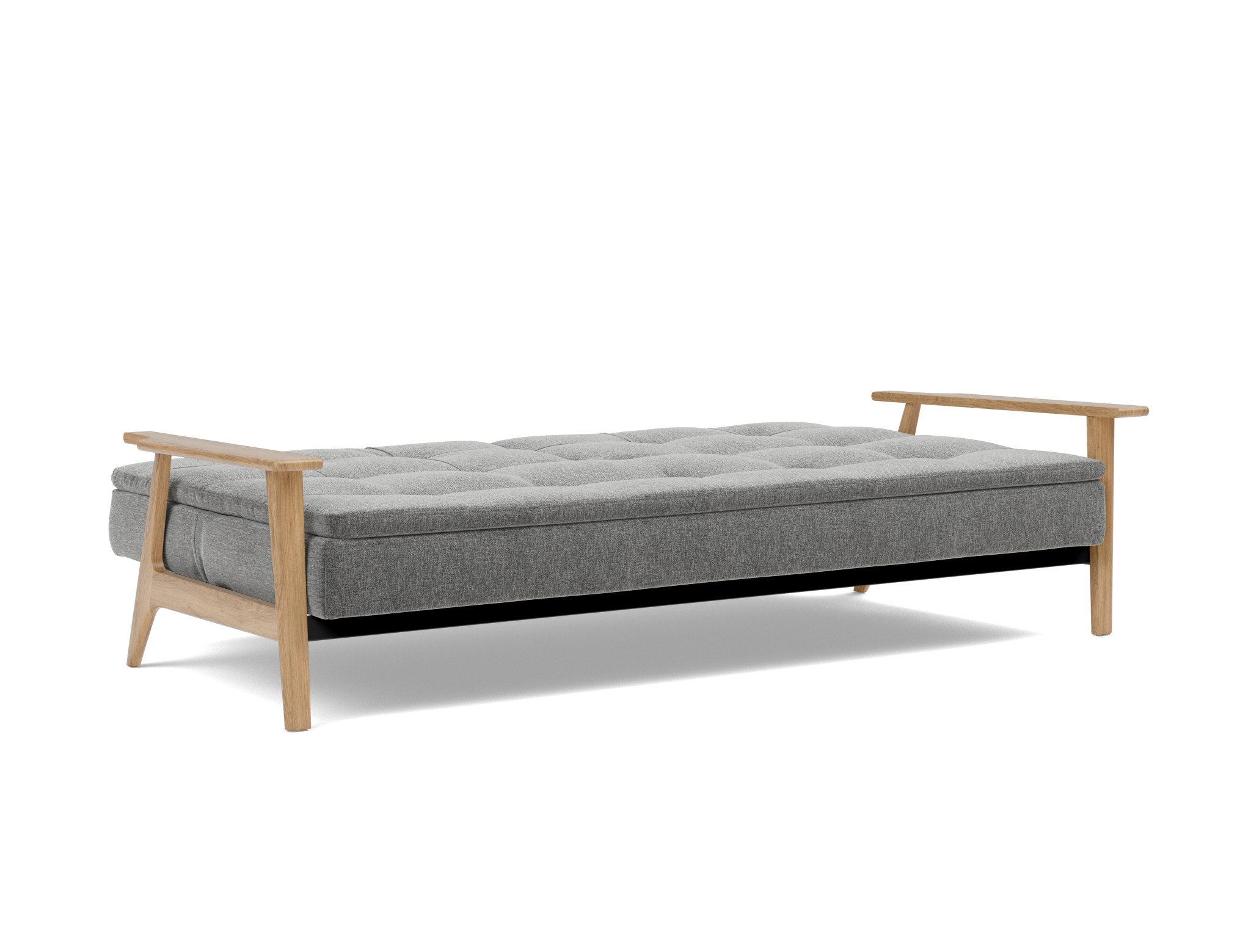 Schlafsofa Dublexo Frej Strukturierter Stoff Twist 563-Charcoal