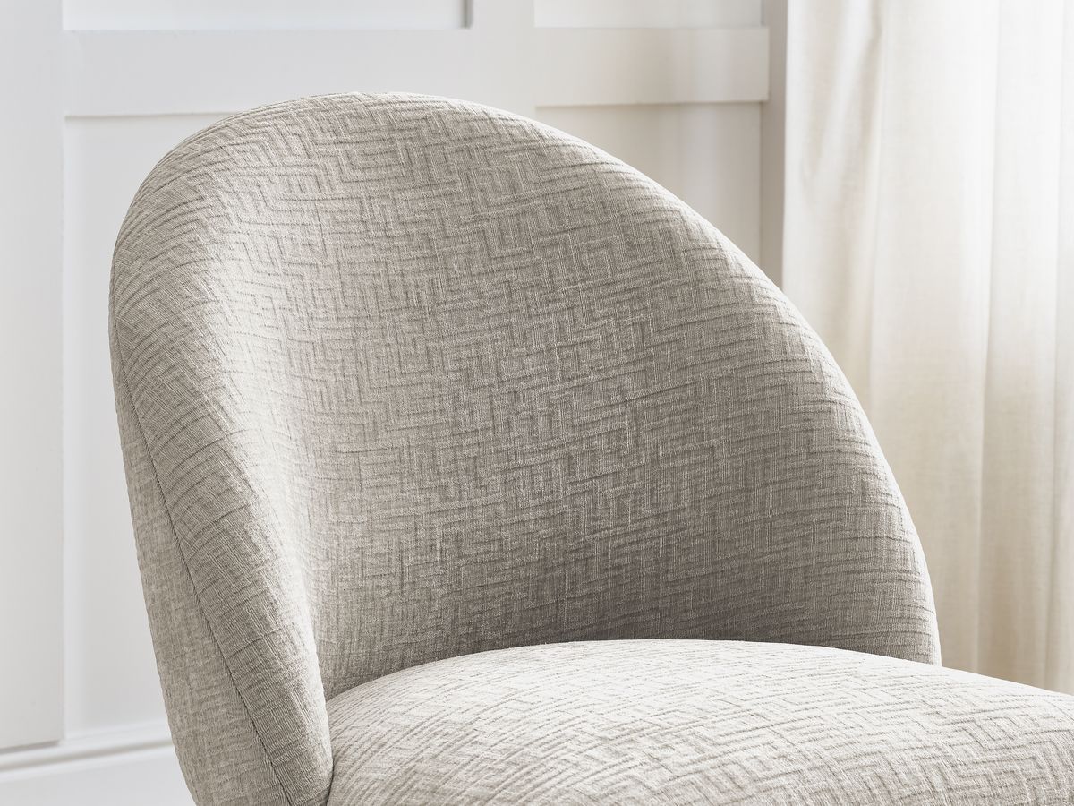 Bobochic Lalie Esszimmerstuhl 4er-Set mit Sternfuß Strukturstoff Beige
