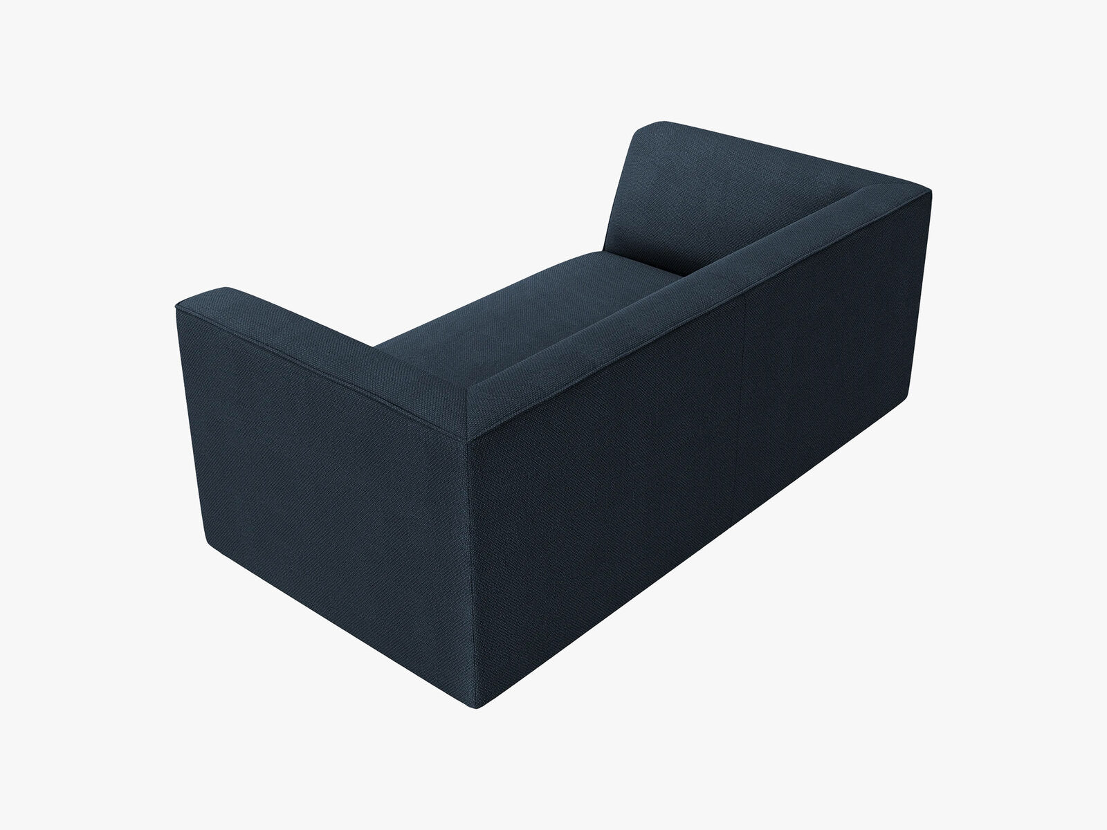 Micadoni Sofa Ruby 2-Sitzer Strukturierter Stoff Ottawa Marineblau