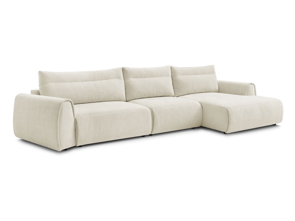 Bobochic Aden Ecksofa 386 × 152 cm Stoff Beige Ecke rechts